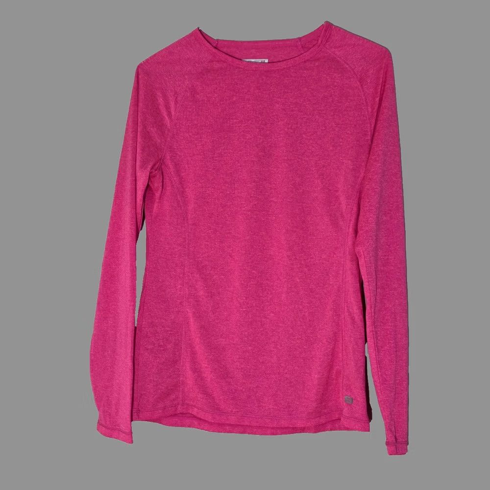 Layer 8 Layer 8 Performance T-Shirt Women's S Pink Polyester Qwick-Dry Long Sleeve Crew Neck Pullover Top Activewear Size S / US 4 / IT 40 - 1 Thumbnail