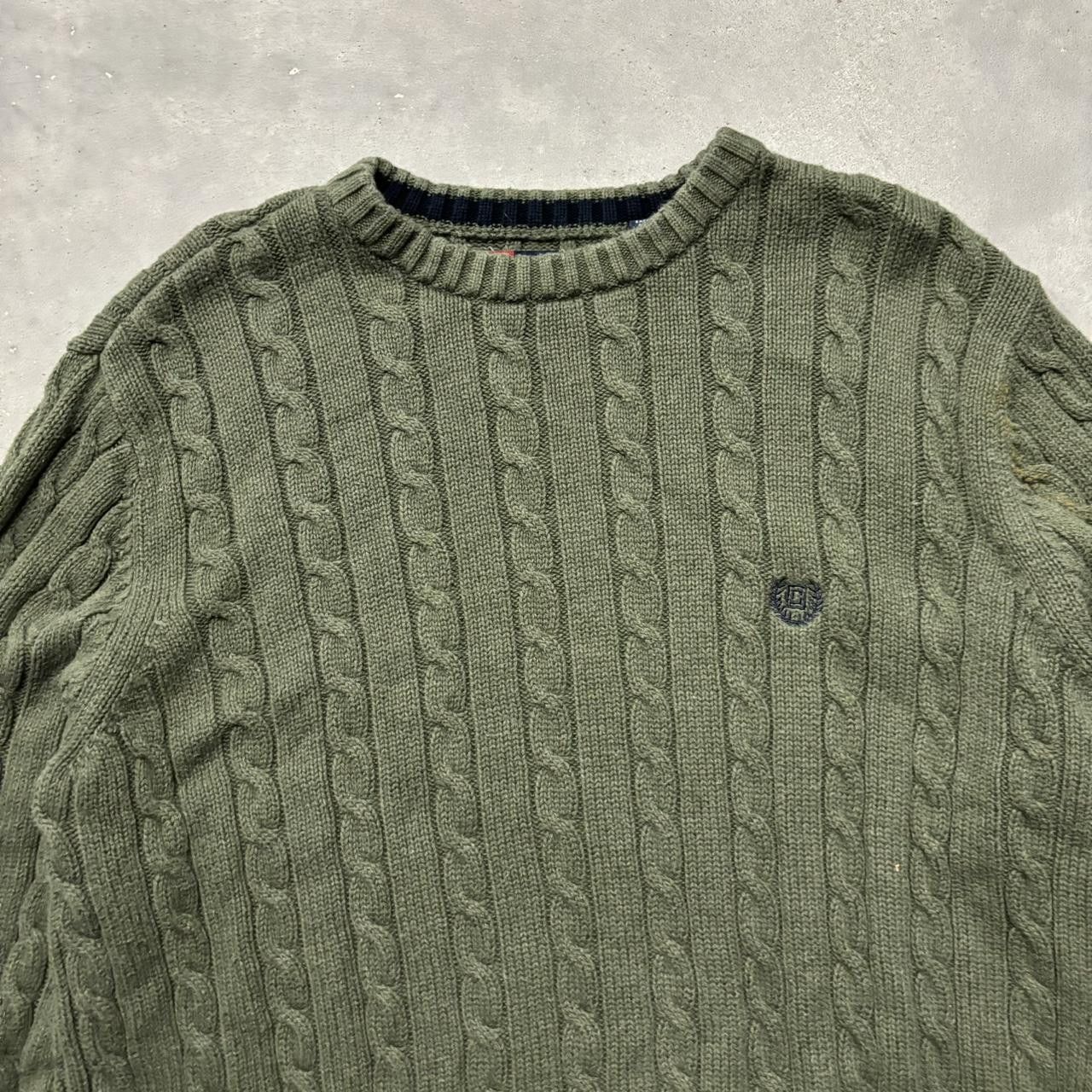 Japanese Brand × Vintage Crazy Vintage Y2K/2000s Grunge Olive Green Earth Tone Essential Sweater! Size US L / EU 52-54 / 3 - 2 Thumbnail