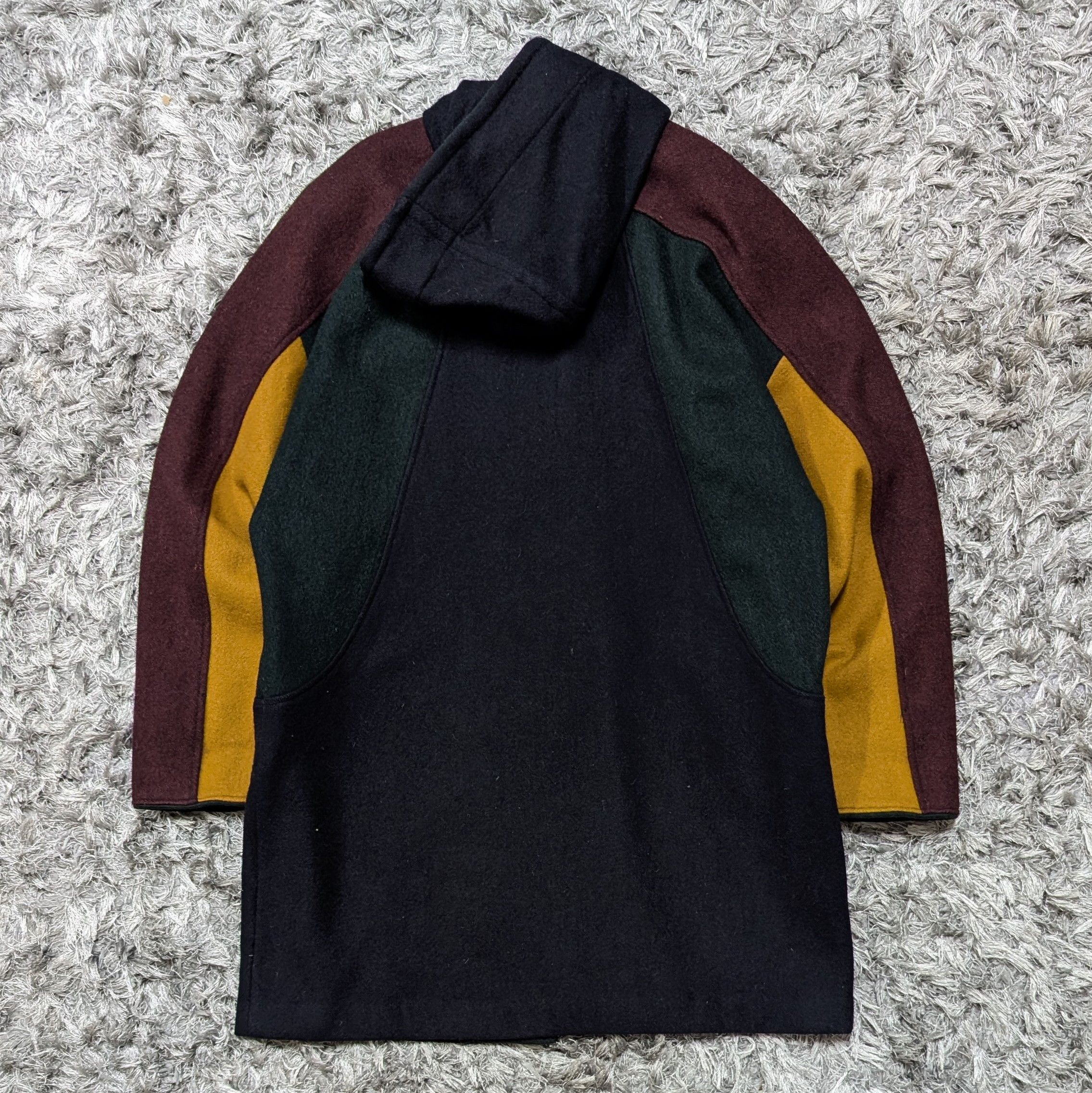 Other Vintage 80 Braetan Classic Wool Coat Long Colourblock Jacket Size US M / EU 48-50 / 2 - 3 Thumbnail