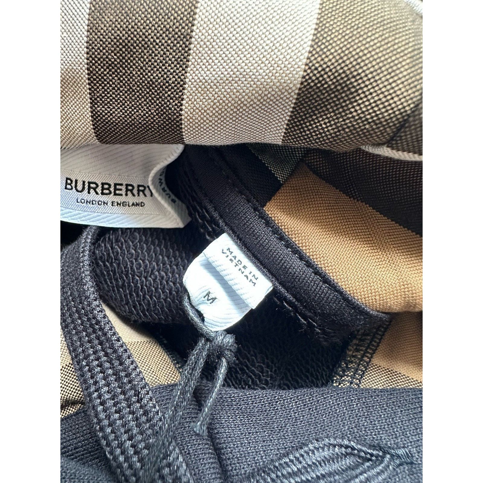 Burberry Burberry Talley Checked Sweatshirt Hoodie Black M 8084391 Size M / US 6-8 / IT 42-44 - 19 Thumbnail