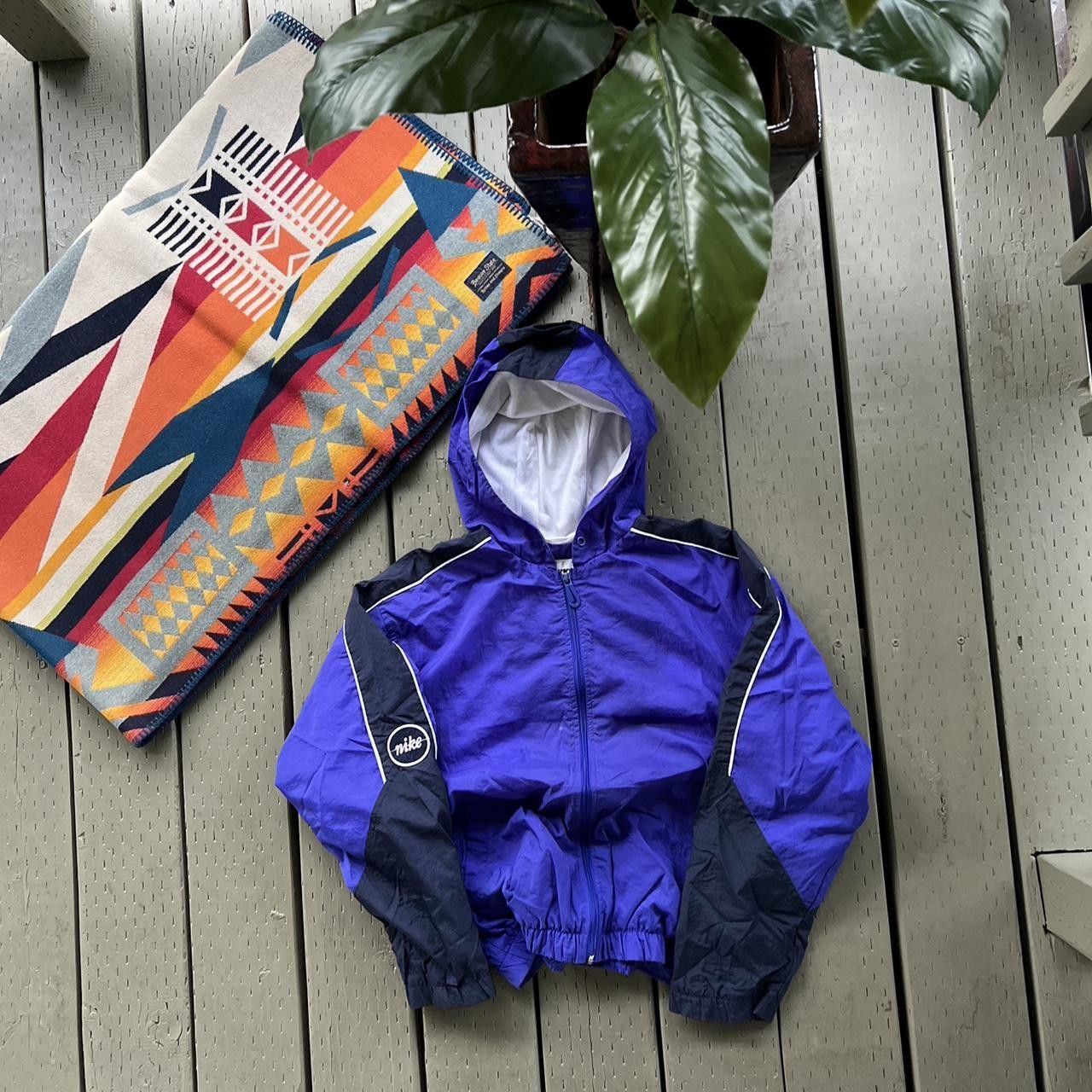 Nike Vintage Nike Windbreaker sweatshirt Hooded FullZip Lined 90s Size US M / EU 48-50 / 2 - 1 Thumbnail