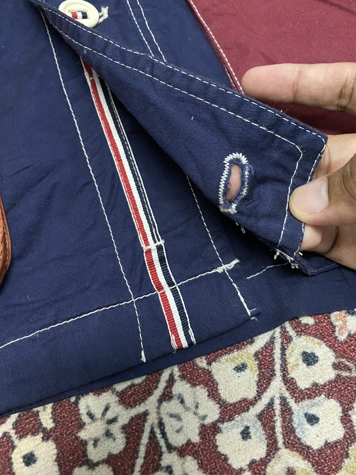 Japanese Brand Japanese brand X oval dice multicolor button jacket hoodie Size US L / EU 52-54 / 3 - 5 Thumbnail