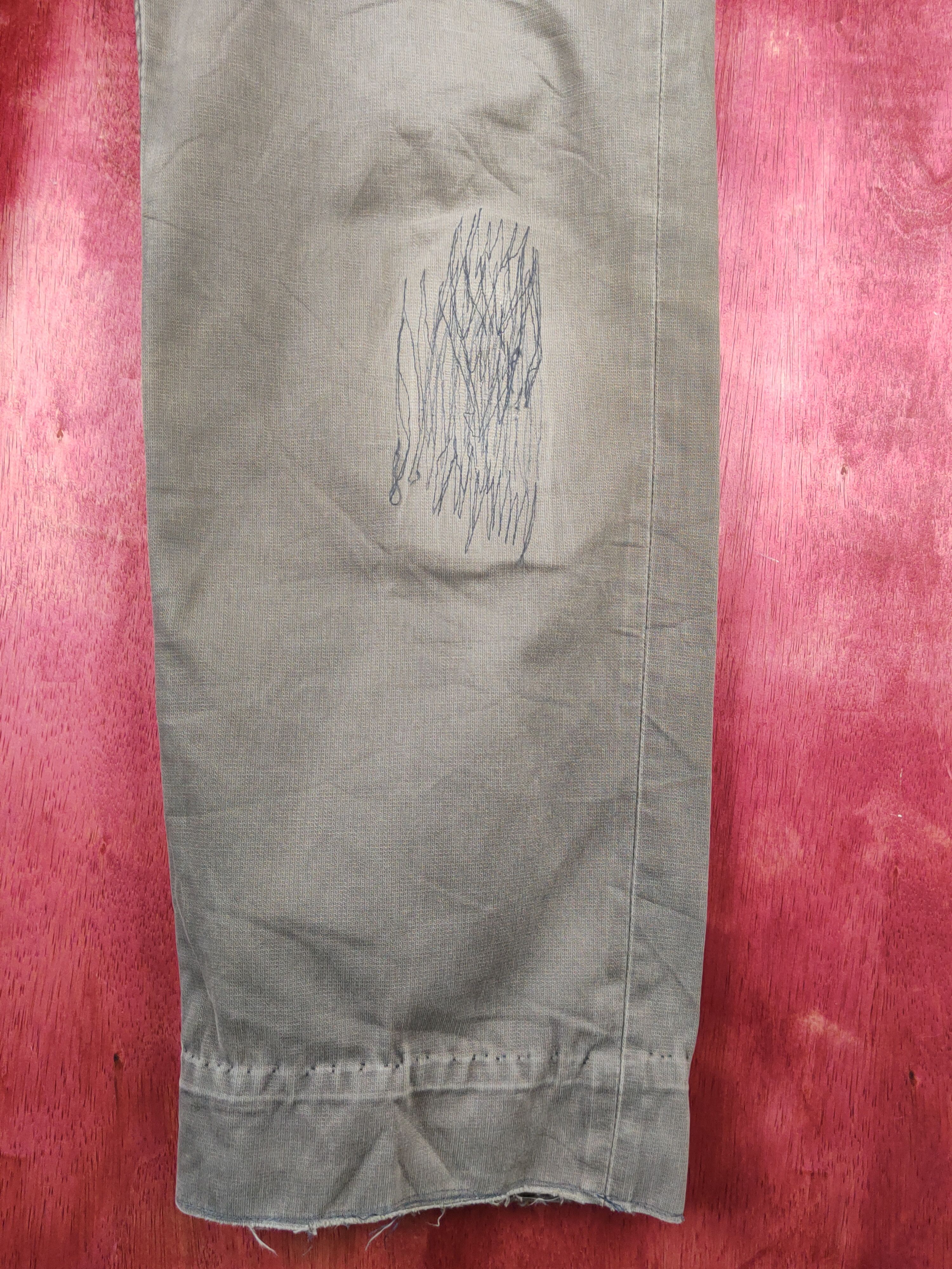 Japanese Brand 702 Levi's Olive Faded vintage ripped cargo Pants #S1433 Size US 36 / EU 52 - 6 Thumbnail