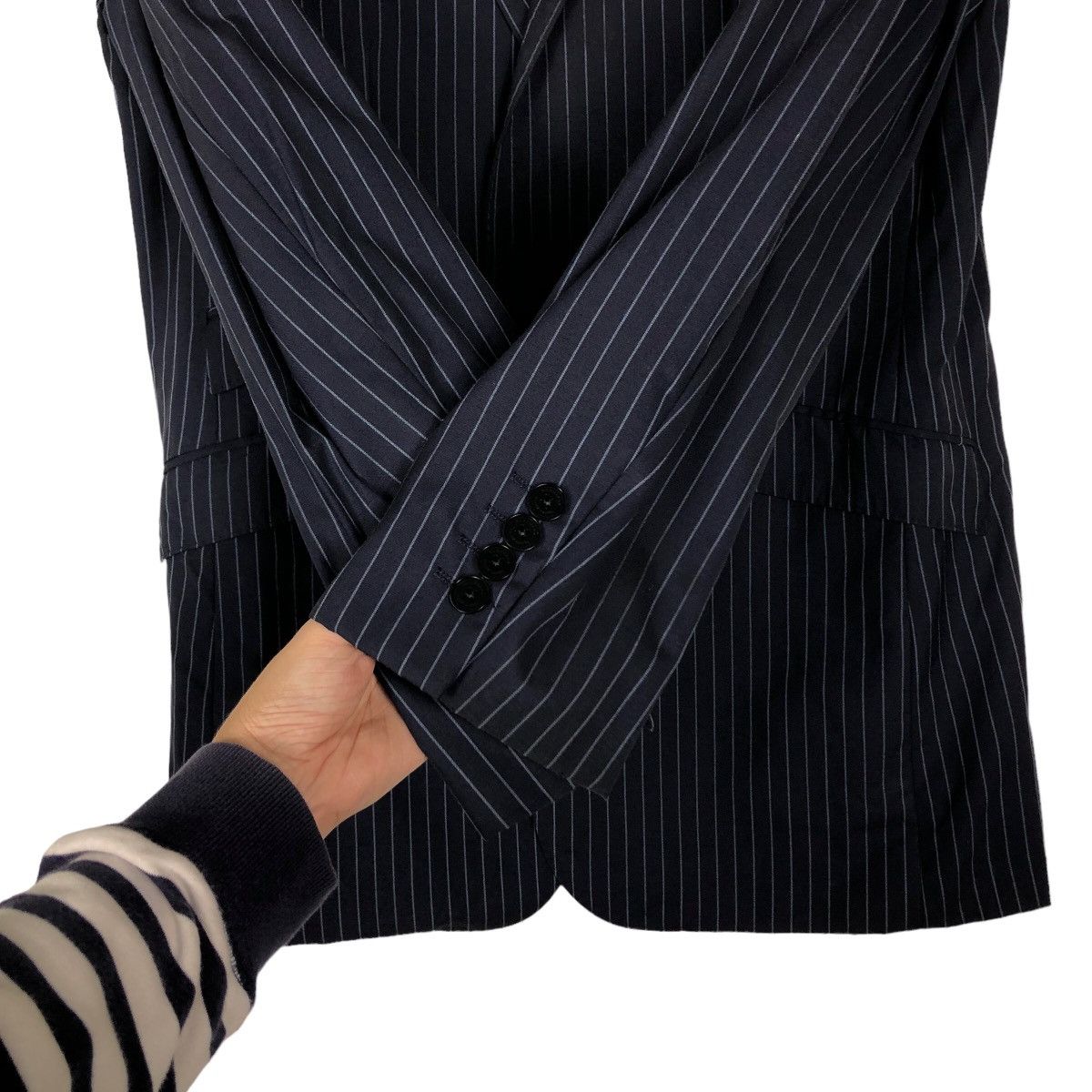 Burberry 🔥Vintage Burberry Black Label Double Breast Striped Jacket Size US M / EU 48-50 / 2 - 13 Thumbnail
