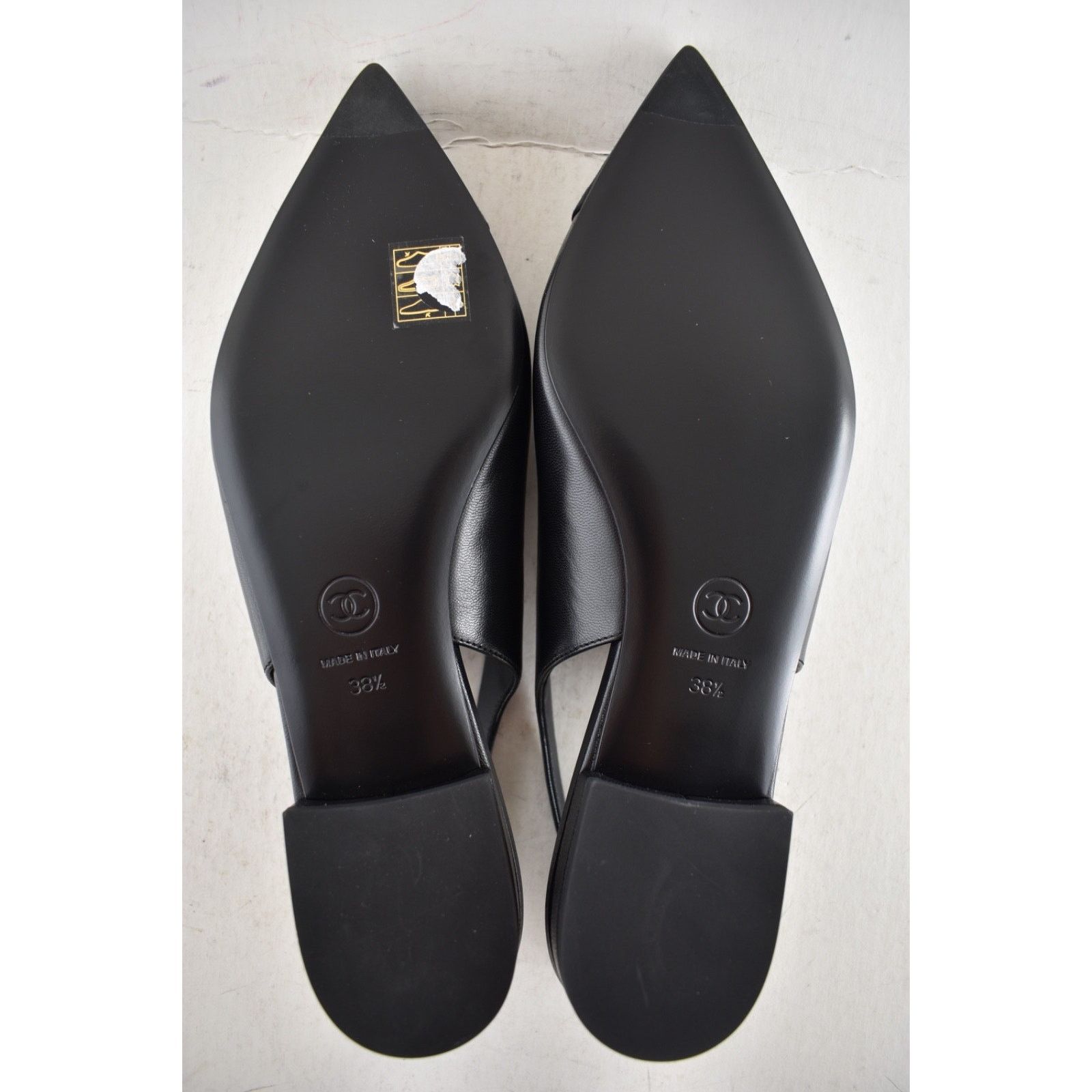 Chanel Chanel 24A Black Leather CC Logo Slingback Ballet Flat 38.5 Size US 8.5 / IT 38.5 - 16 Thumbnail