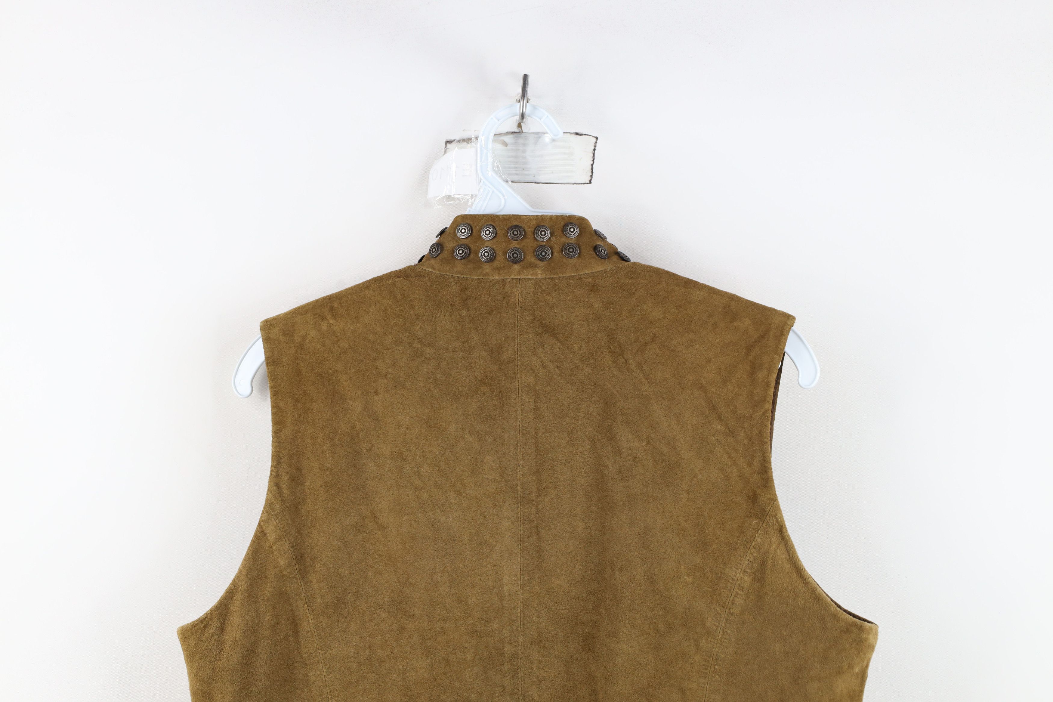 Vintage Vintage 90s Streetwear Suede Leather Button Vest Jacket Size XL / US 12-14 / IT 48-50 - 15 Thumbnail