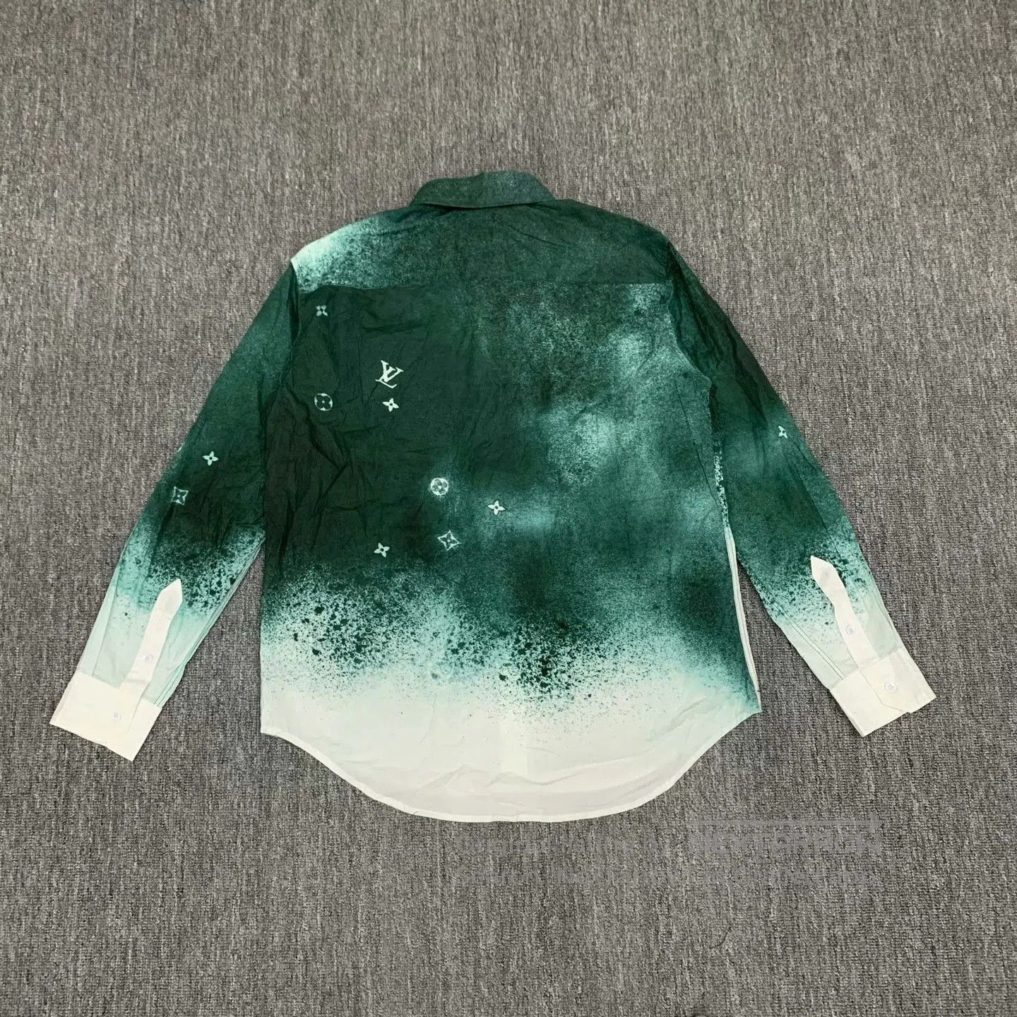 Louis Vuitton lv green ink splash dye shirt jacket. Size US L / EU 52-54 / 3 - 2 Thumbnail