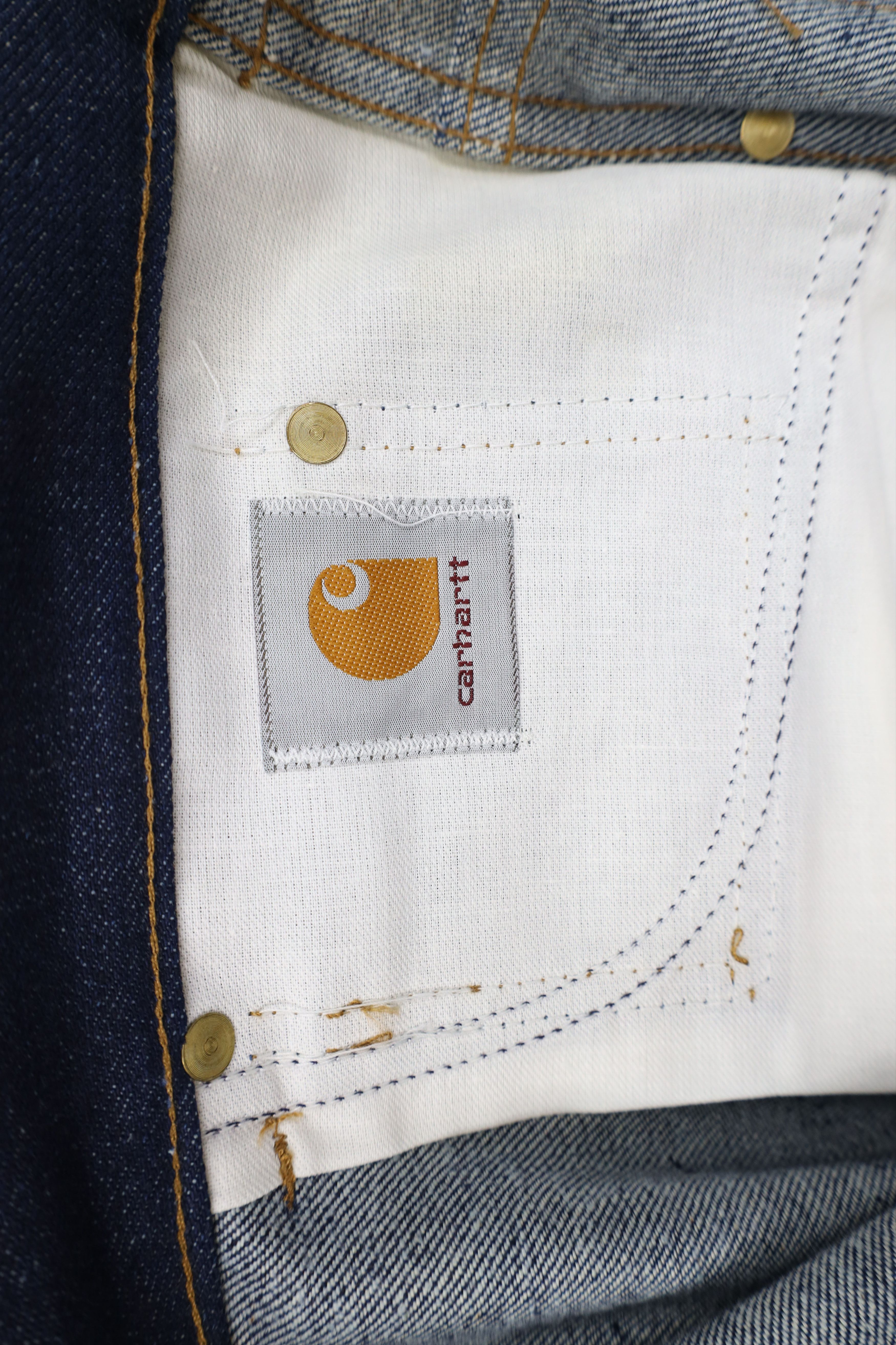 Carhartt Deadstock Vintage 80s Carhartt Wide Leg Denim Jeans Blue USA Size US 44 / EU 60 - 7 Thumbnail