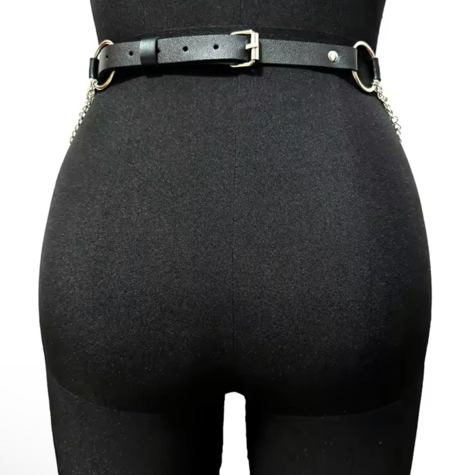 Other Leather Chain Punk Belt for Women Size ONE SIZE - 3 Thumbnail