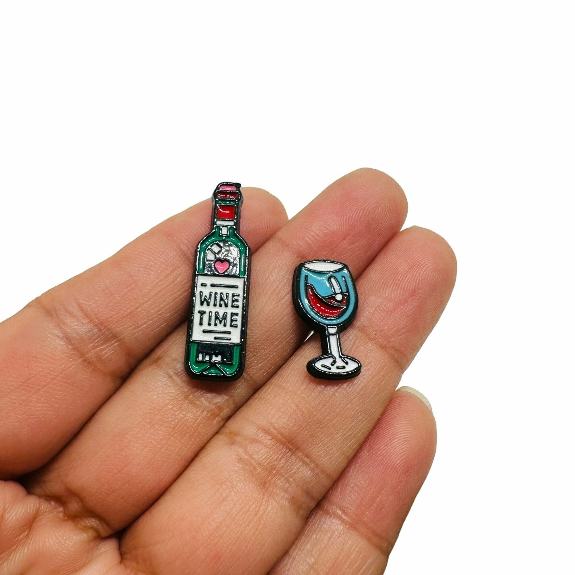 Other 🤩Wine Time And Glass Enamel Brooch Bag Set Wine bottle glas Size ONE SIZE - 2 Thumbnail