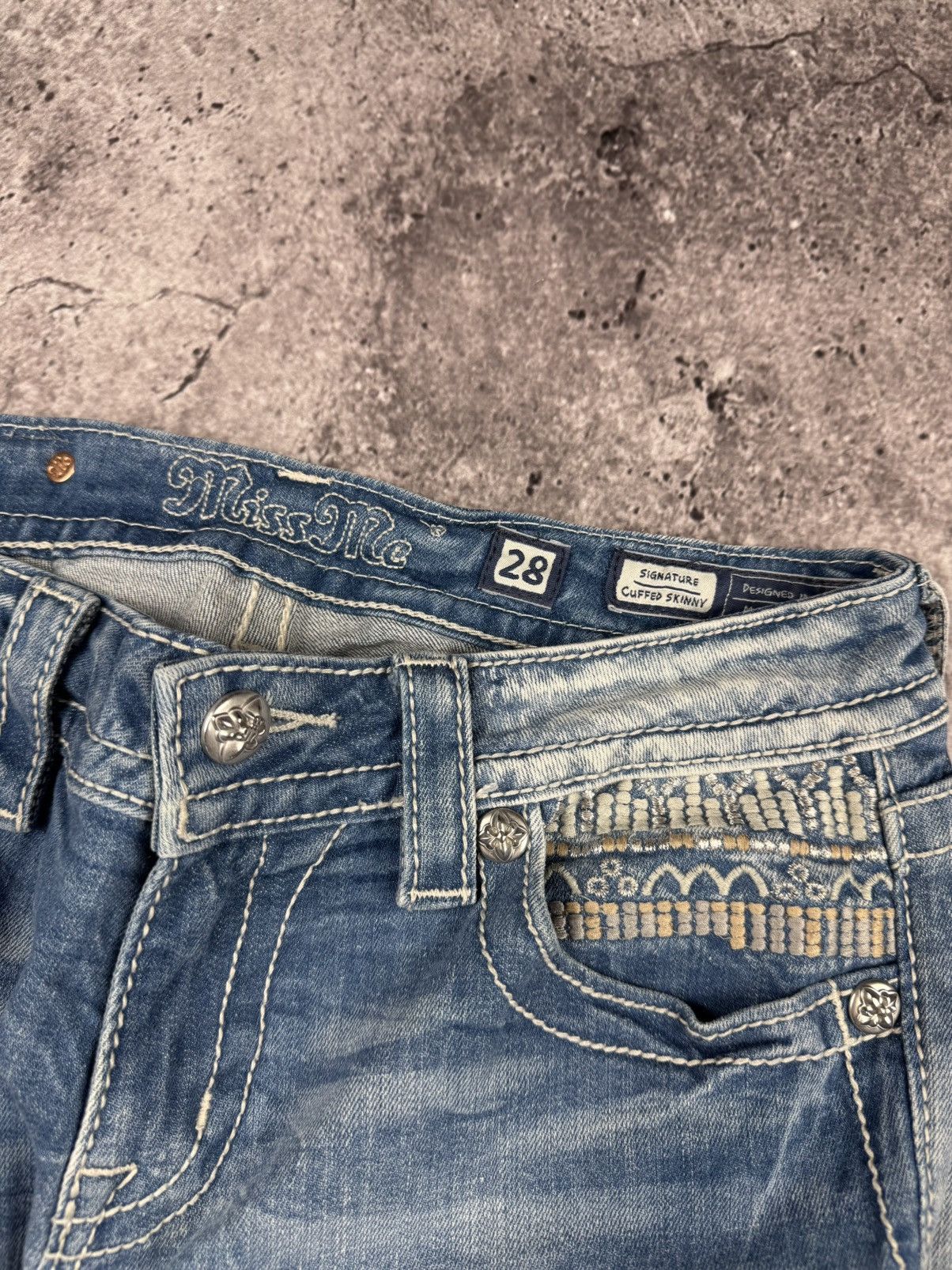Miss Sixty Vintage Miss Sixty Jeans Flared Distressed 00s Low Rice Size 28" / US 6 / IT 42 - 6 Thumbnail