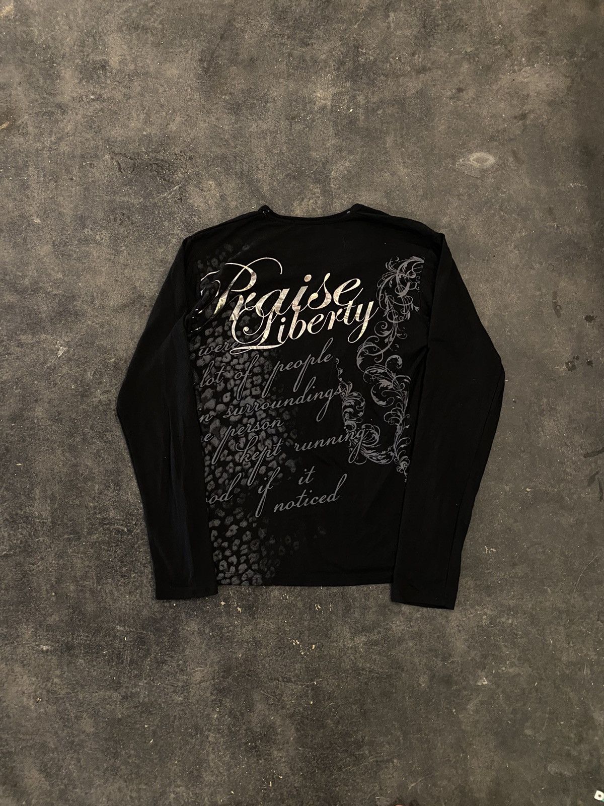 image of Hysteric Glamour Clash Ahead Punks Style Long Sleeve in Black, Men's (Size Large)