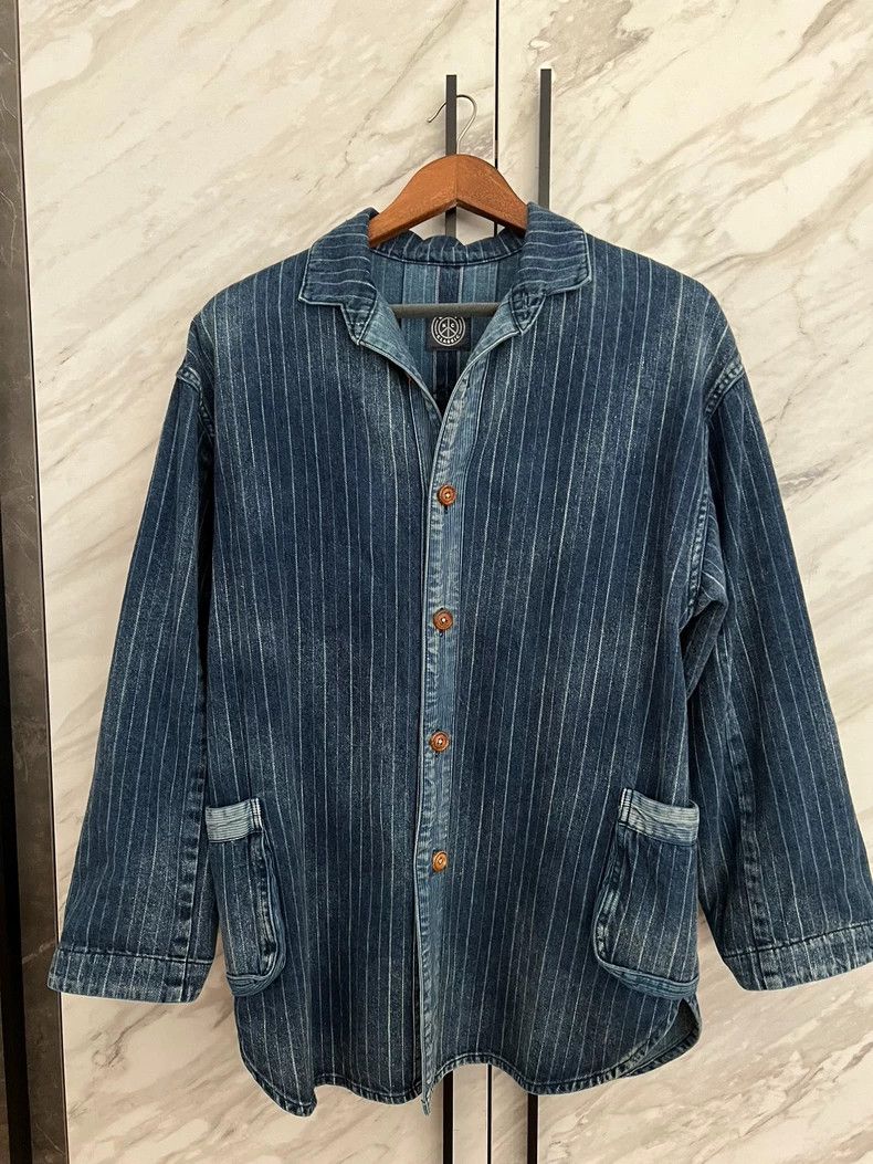 Kapital Porter Classic Hawaiian Denim Jacket for Men Size US S / EU 44-46 / 1 - 1 Thumbnail