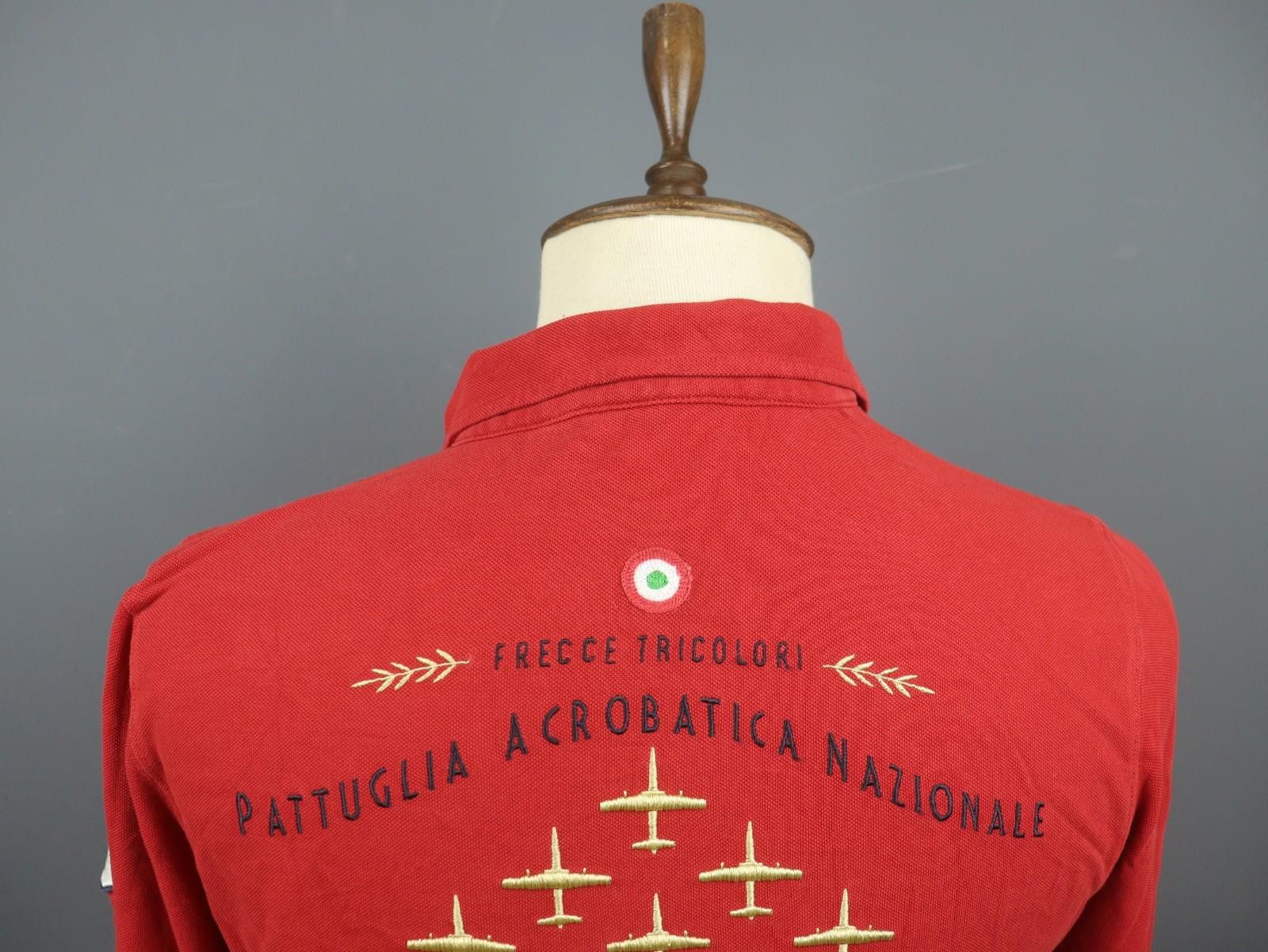 Designer Frecce Tricolori Red Patch Logo Cotton Polo Shirt Size M Size US M / EU 48-50 / 2 - 11 Thumbnail