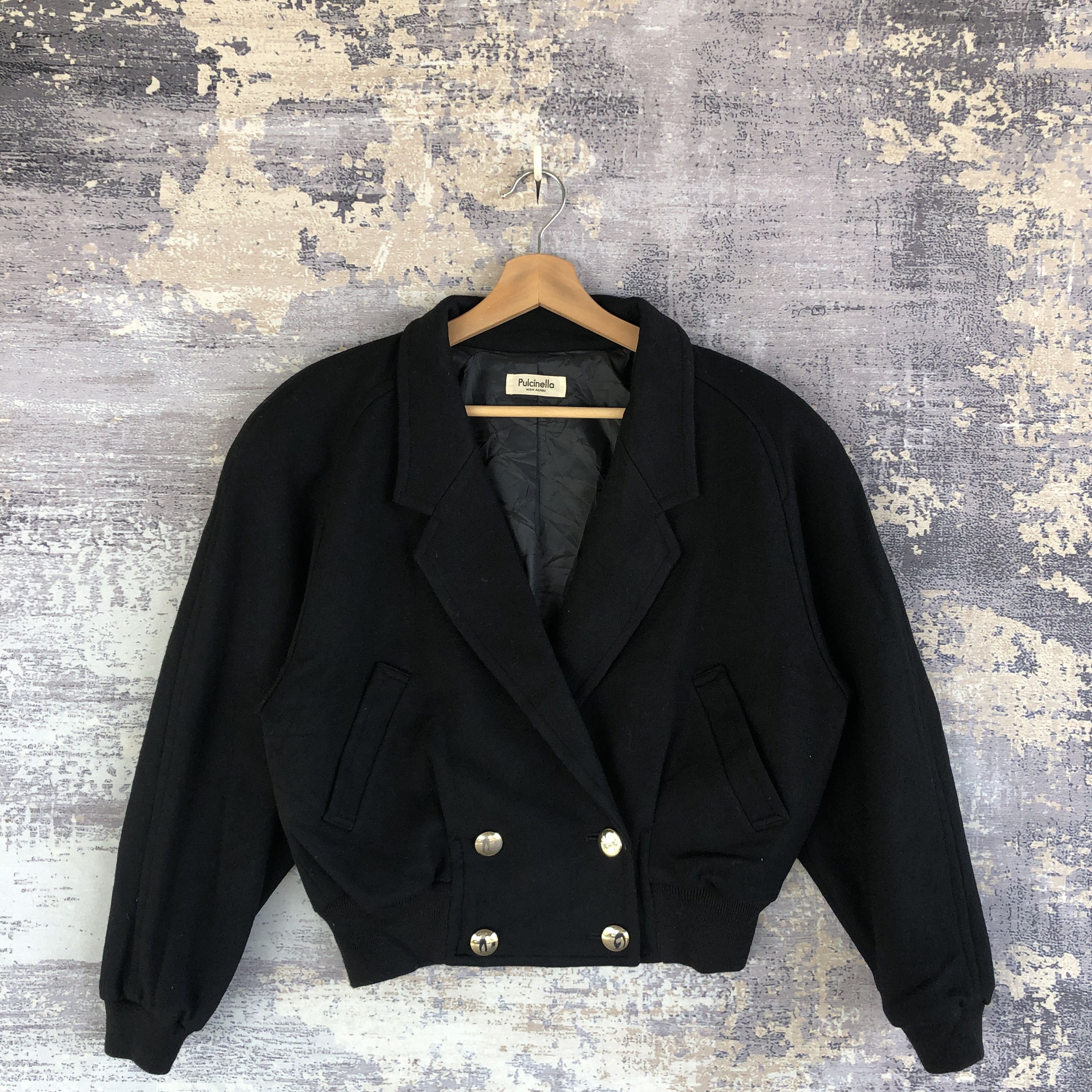 Japanese Brand Vintage Retro Pulcinella Cardigan Varsity Wool Jacket Size S / US 4 / IT 40 - 1 Thumbnail