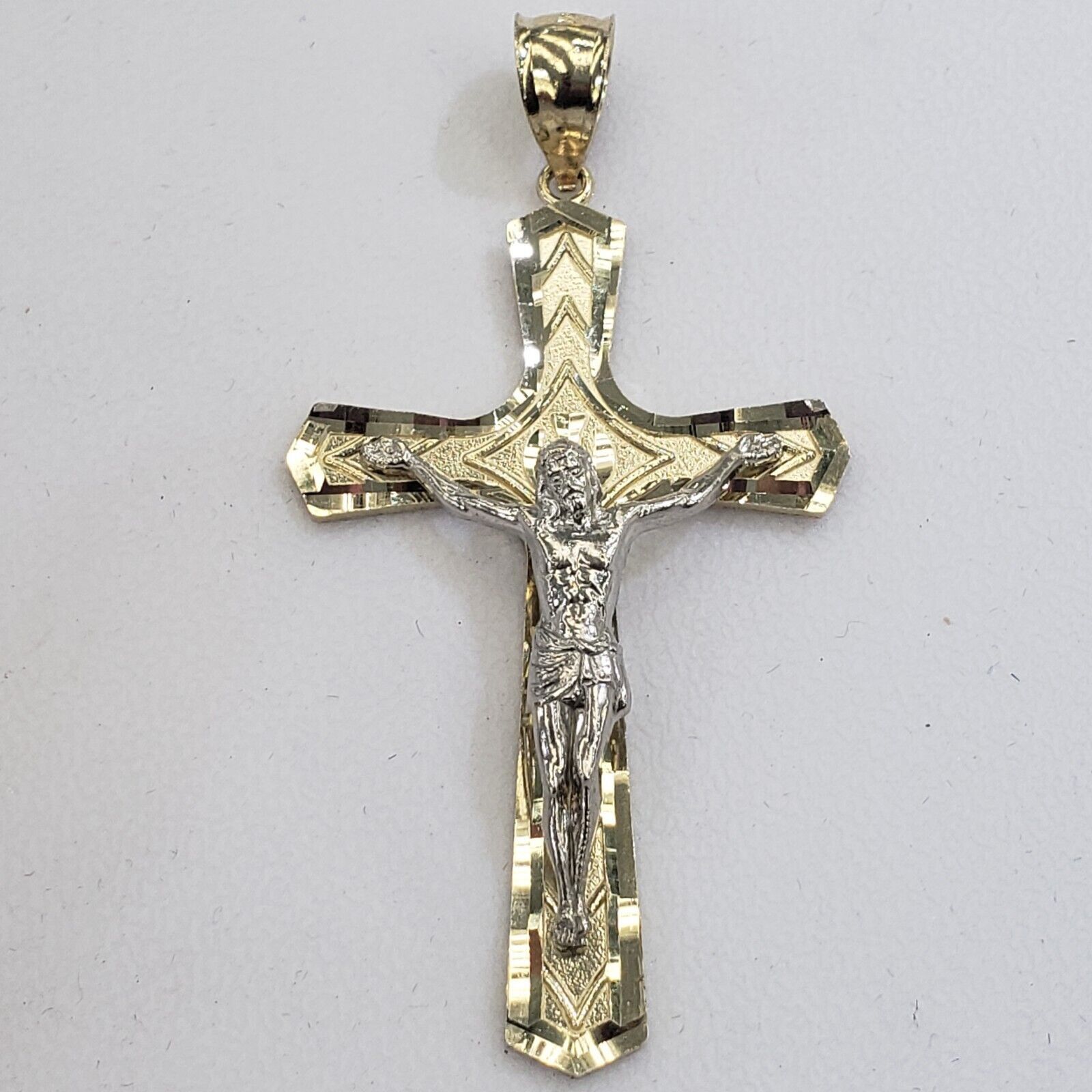 Other Big Two tone 14k Gold Jesus Crucifix Cross Pendant Size ONE SIZE - 18 Thumbnail