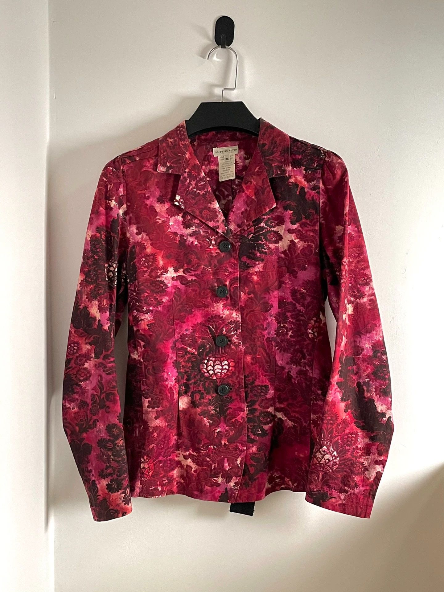 Dries Van Noten Dries Van Noten 1999 Floral Print Short Jacket Size XS / US 0-2 / IT 36-38 - 3 Thumbnail