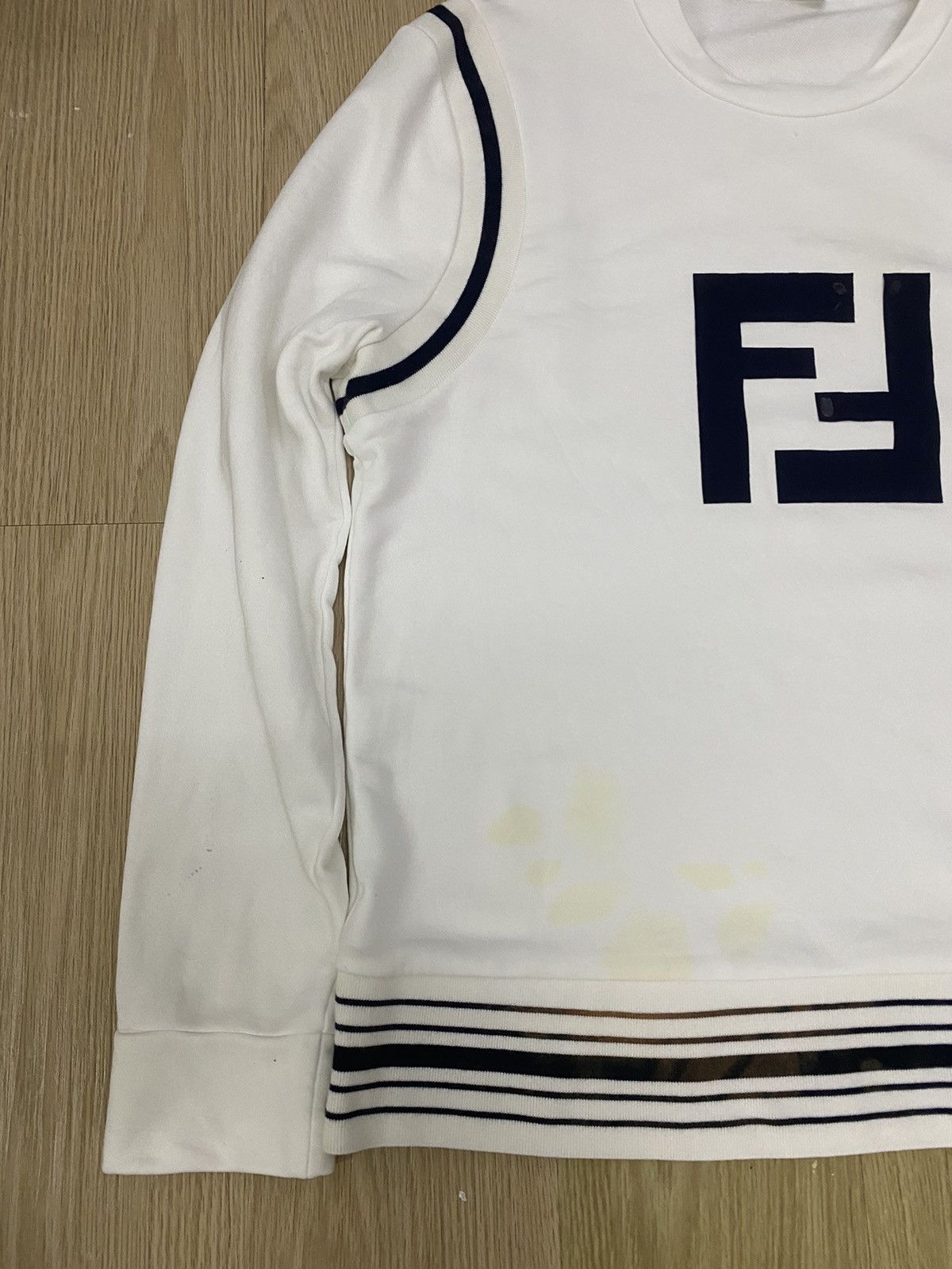 Fendi Fendi FF logo white sweatshirt Size US L / EU 52-54 / 3 - 4 Thumbnail