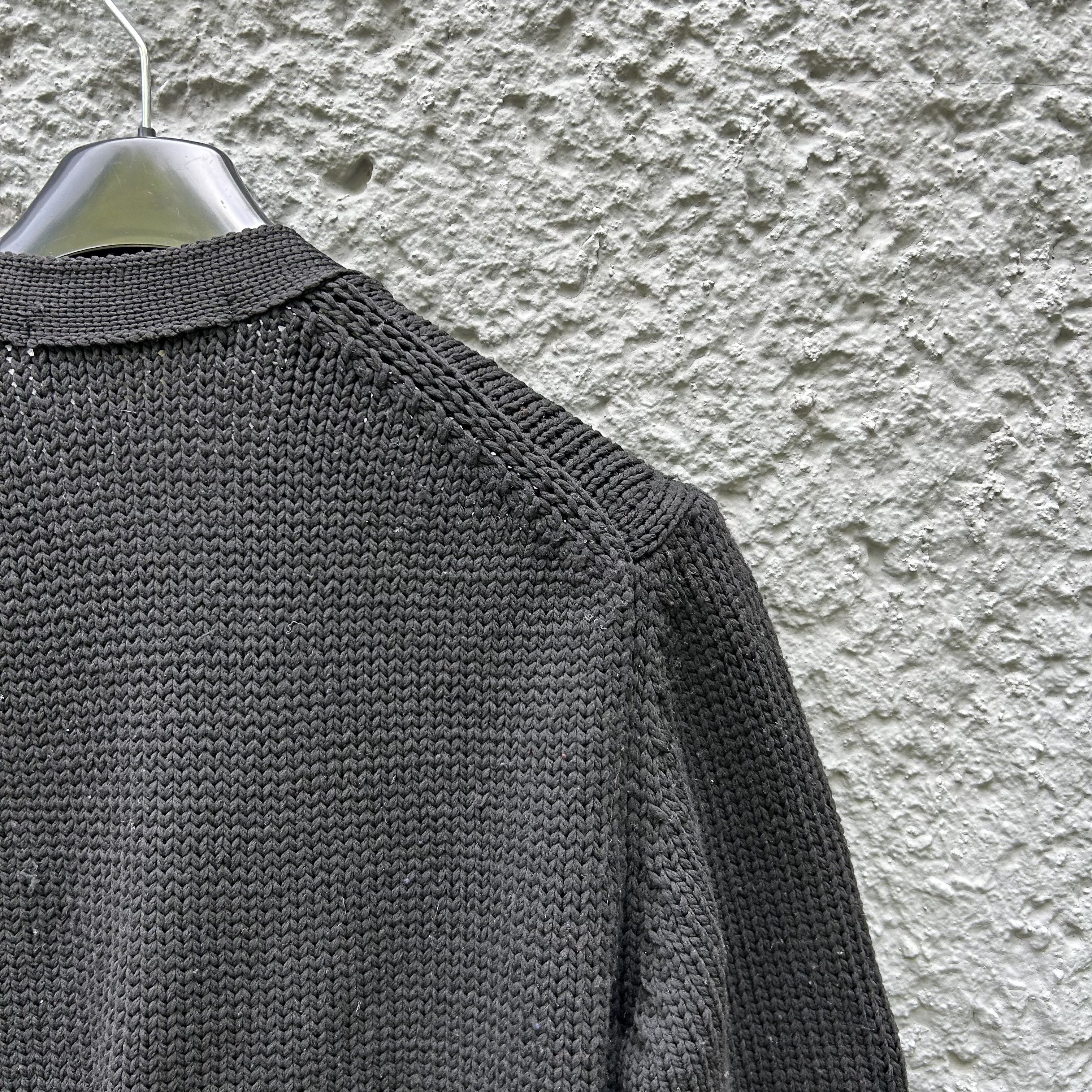 Comme des Garcons Homme Plus CDG Homme Plus Black Oversized Knit Cardigan Sweater F/W23 Size US L / EU 52-54 / 3 - 6 Thumbnail