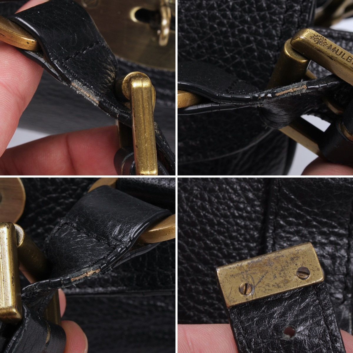 Designer × Mulberry MULBERRY Alexa Leather Black Handle Shoulder Bag 390207 Size ONE SIZE - 17 Thumbnail