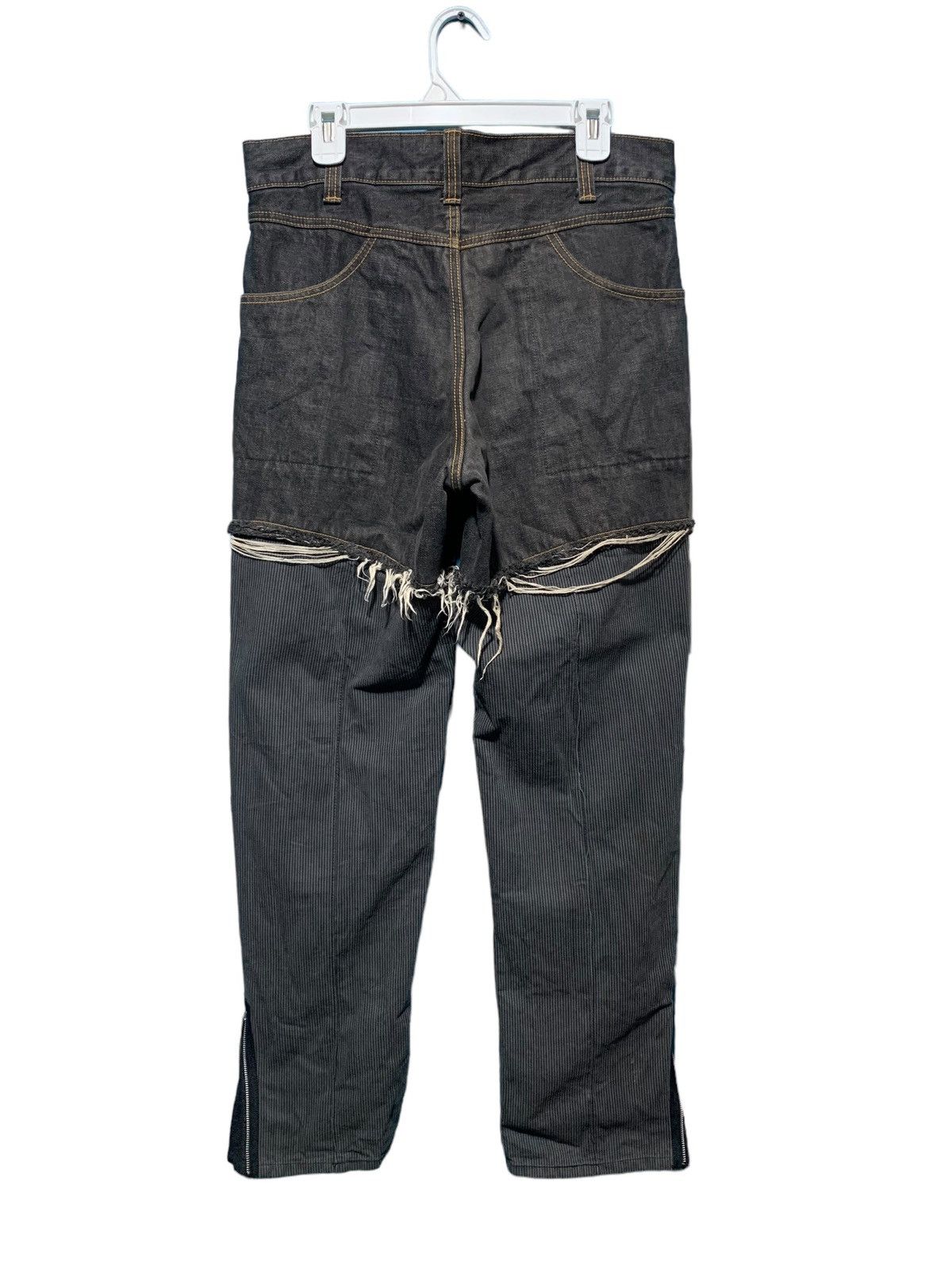 If Six Was Nine Japanese hybrid distressed double front look denim Size US 32 / EU 48 - 2 Thumbnail