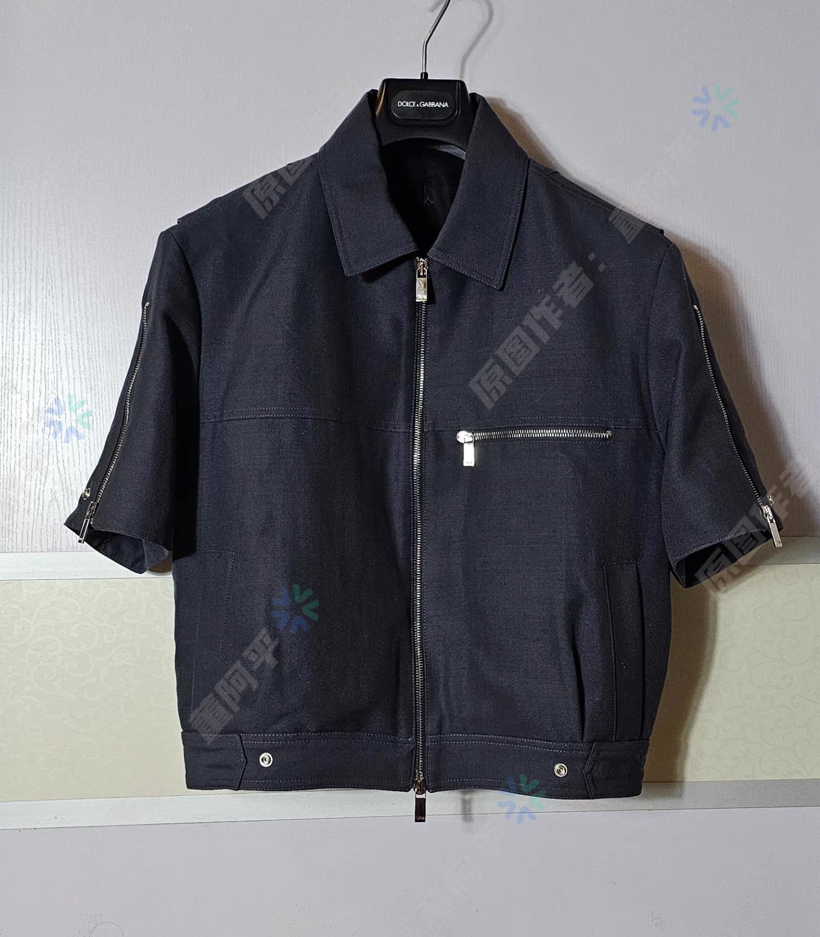 Dior Dior Gray Wool Short-Sleeve Jacket Q4 Size US M / EU 48-50 / 2 - 1 Thumbnail
