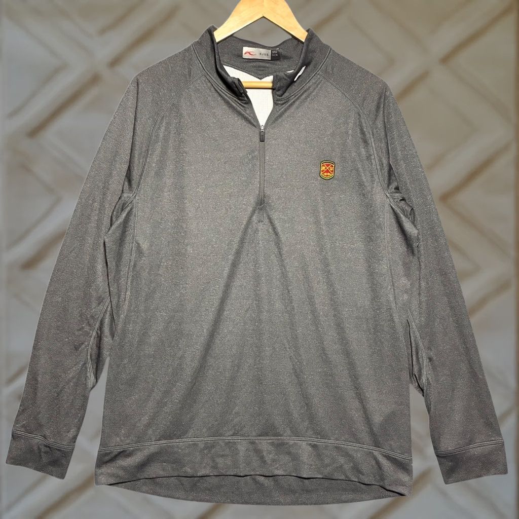 KJUS KJUS Pullover Shirt Gray 1/4 Zip Long Sleeve Men XL Athletic Golf Logo Crest Size US XL / EU 56 / 4 - 1 Thumbnail