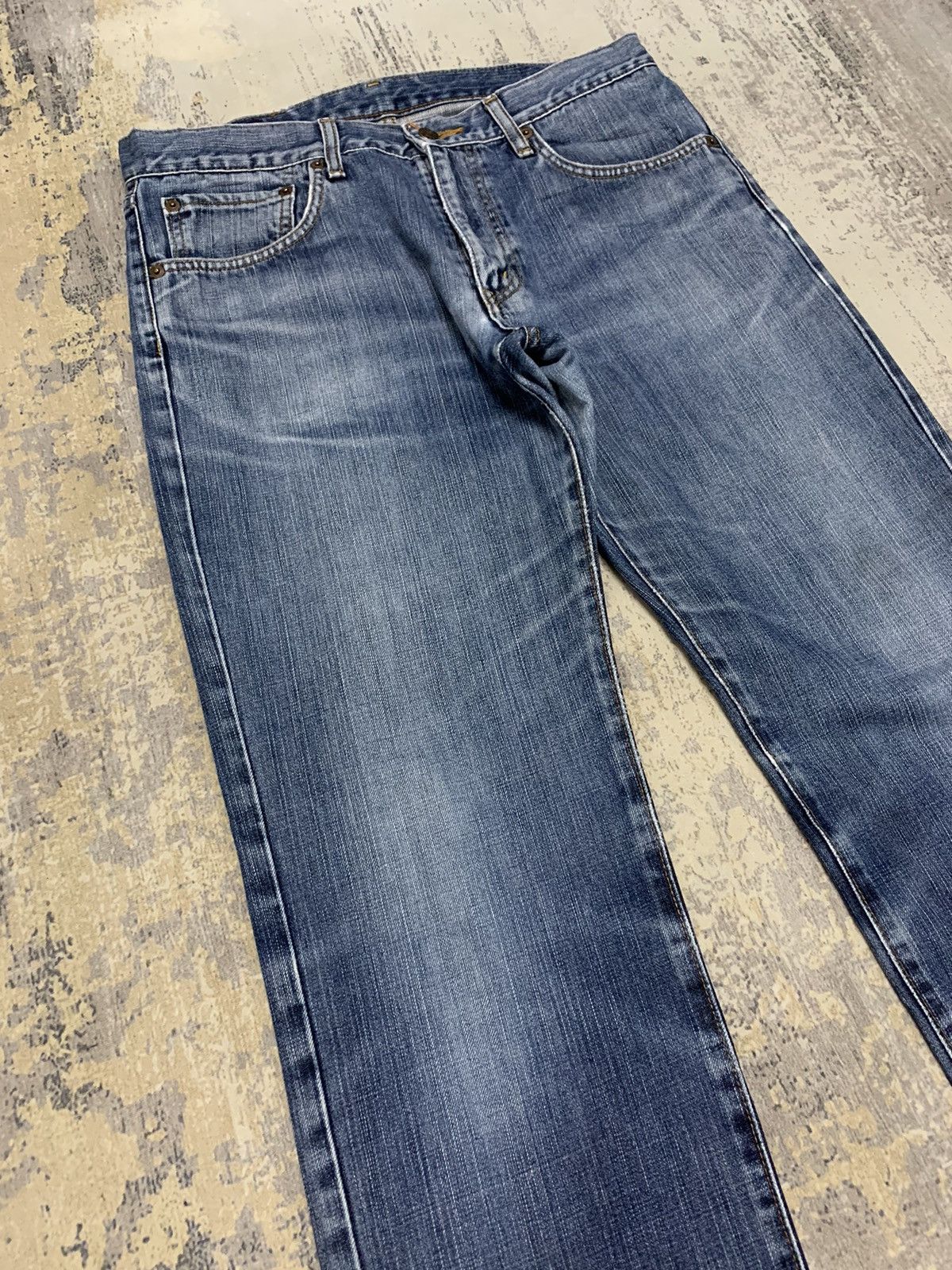 Edwin EDWIN 503 REGULAR DENIM JEANS BLUE WASH Size US 33 - 2 Thumbnail
