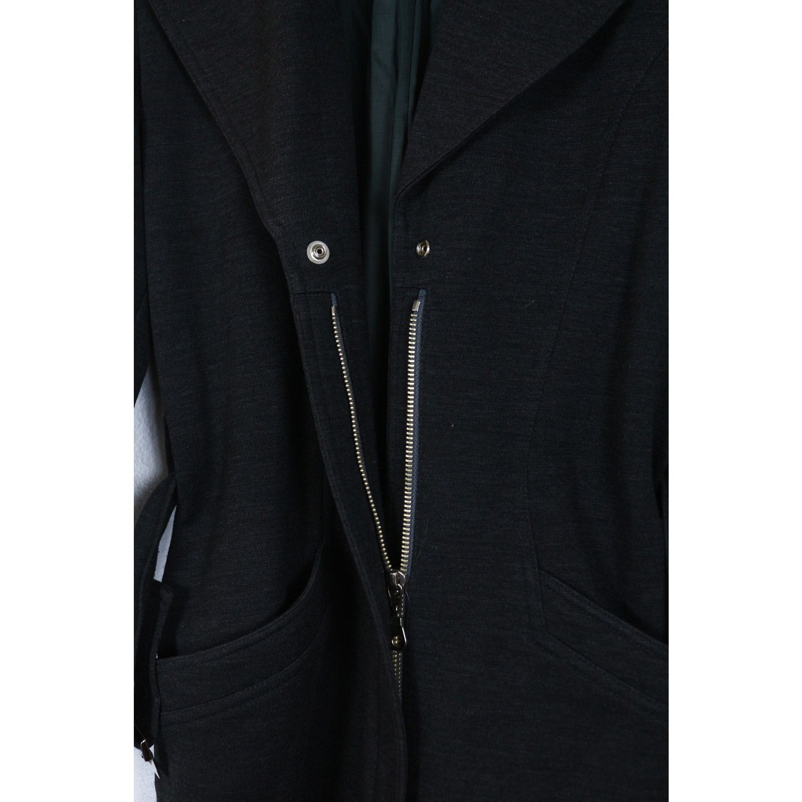 Mugler Thierry Mugler Trademark Belted Coat Black Avant Garde Size M / US 6-8 / IT 42-44 - 6 Thumbnail