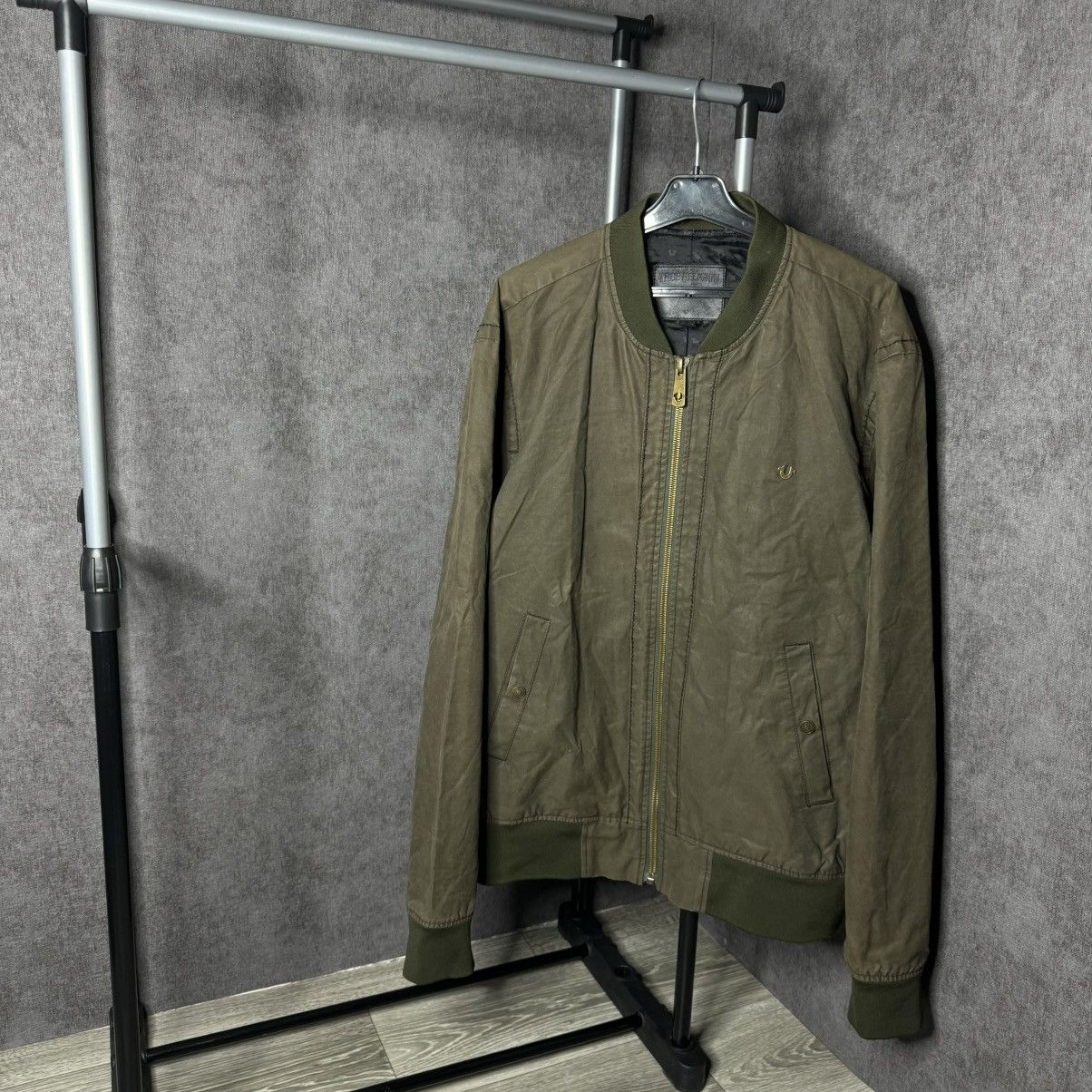 Japanese Brand × True Religion × Vintage Vintage True Religion Bomber waxed big logo rare Size US XL / EU 56 / 4 - 2 Thumbnail