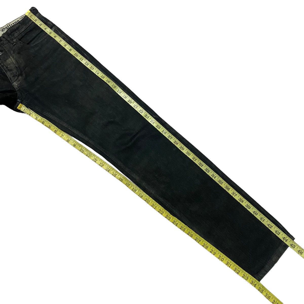 John Galliano John Galliano Black Dust Waxed Denim Jeans Size US 30 / EU 46 - 23 Thumbnail