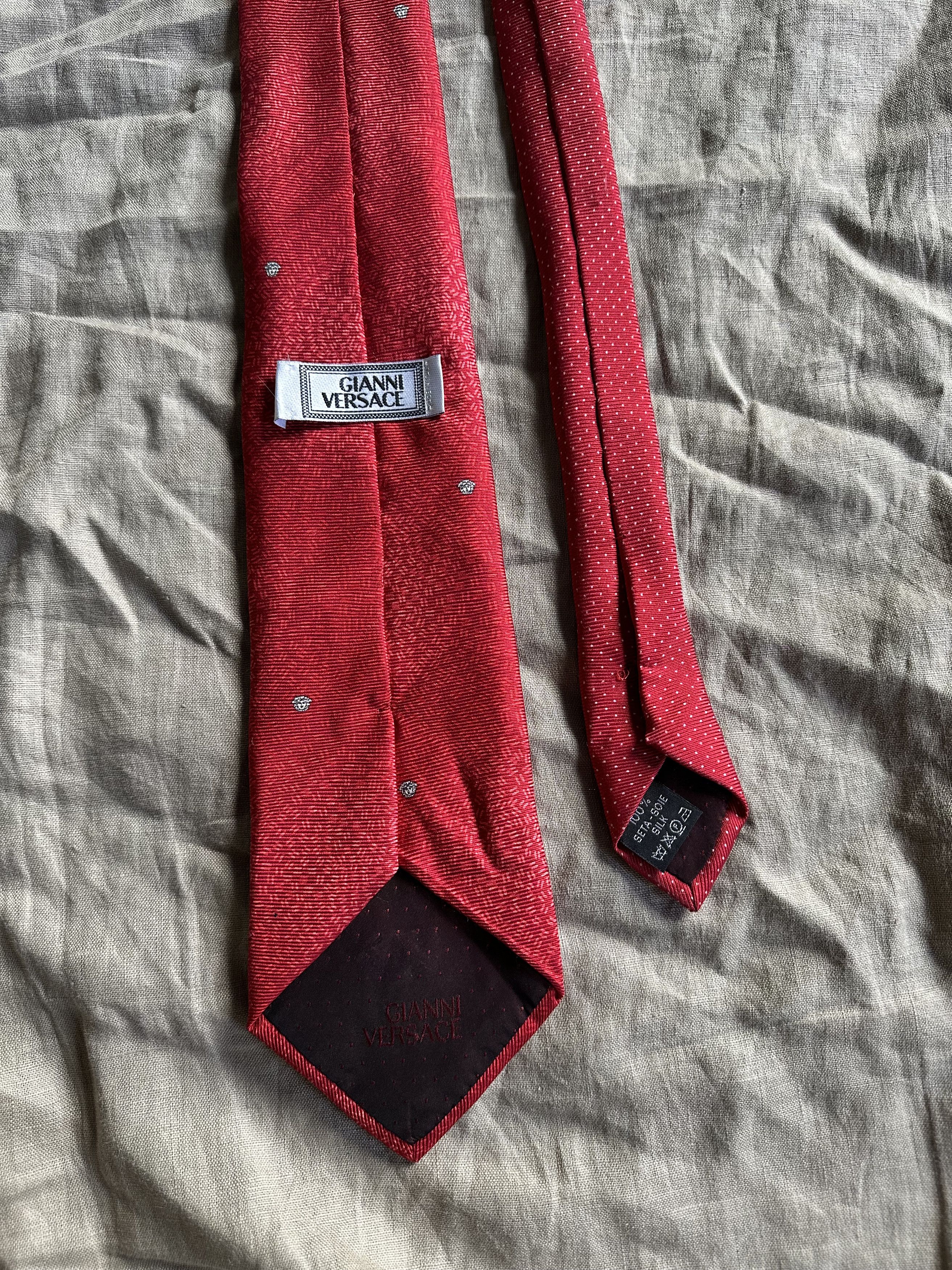 Versace Gianni Versace Vintage Meduse Pattern Silk Tie 7656AC Size ONE SIZE - 1 Thumbnail