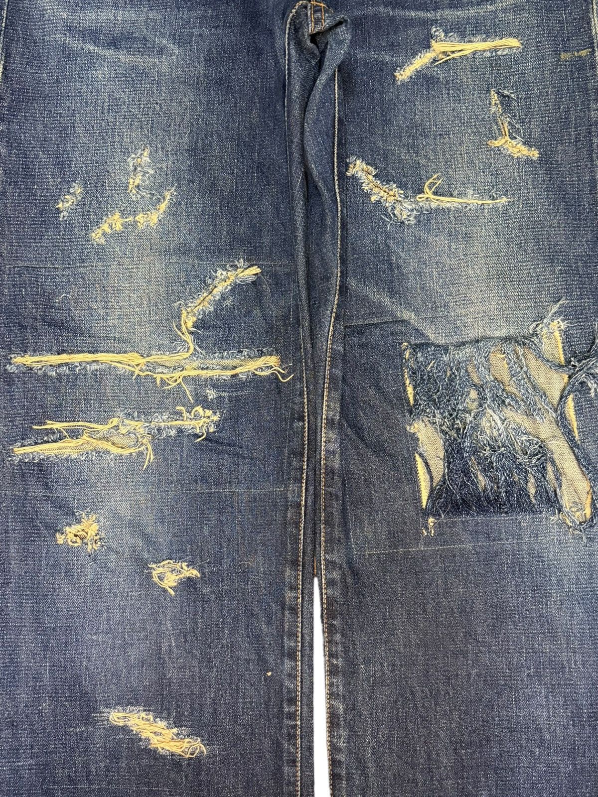 Blue Blue Japan Vintage Blue Blue Hr Market Patch Selvedge Baggy Jeans Size US 31 - 3 Thumbnail