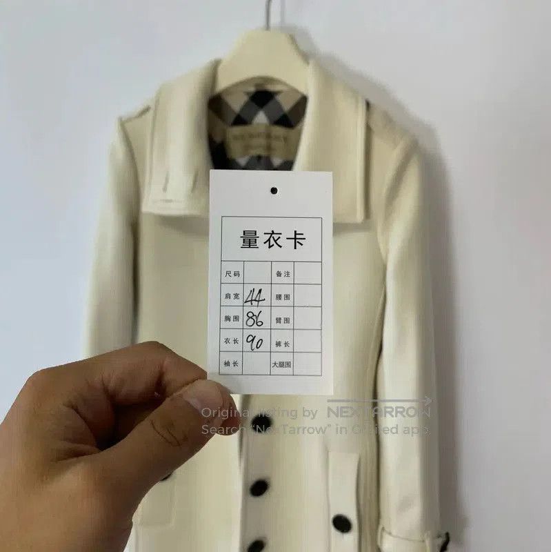 Burberry Burberry Women's Cream Wool Coat. Size XXS / US 00 / IT 34 - 6 Thumbnail