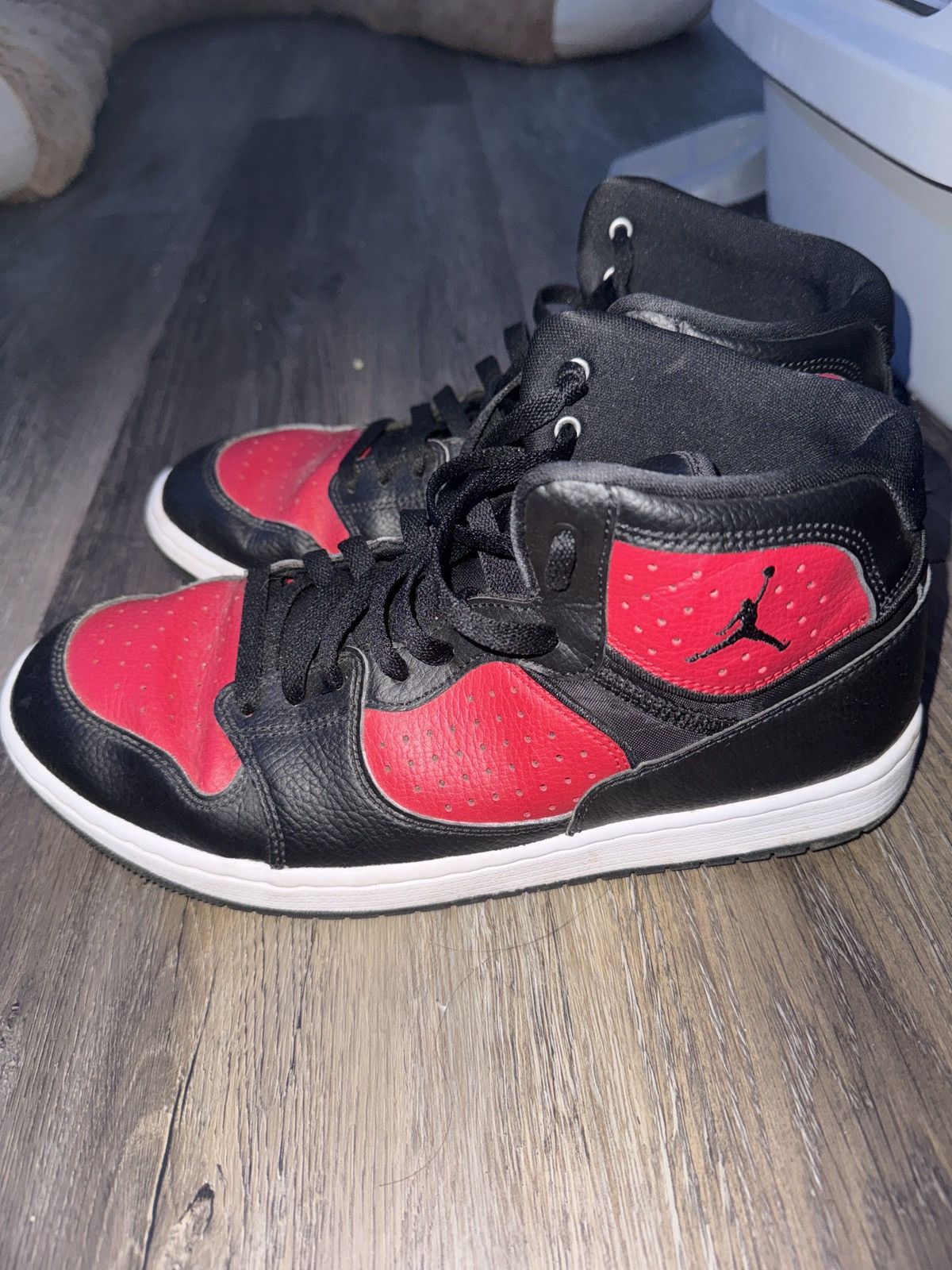 Jordan Brand × Nike Air Jordan 1s Access Black/Gym Red And White Size US 10 / EU 43 - 6 Thumbnail