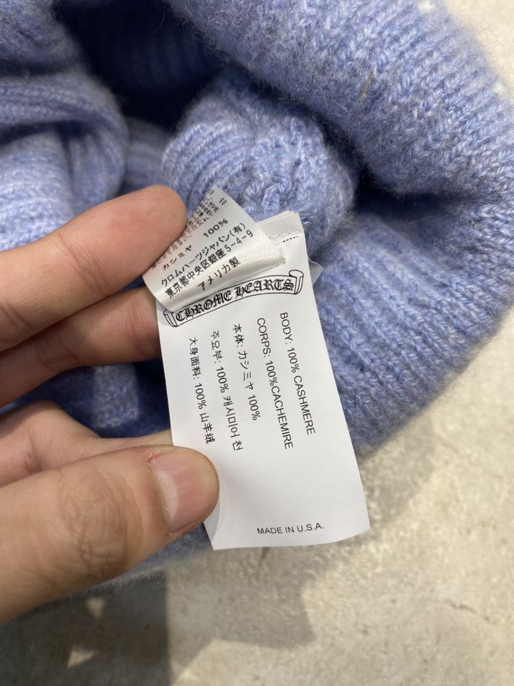Chrome Hearts CHROME HEARTS Big Daddy Cashmere Beanie LIGHT BLUE/WHITE Size ONE SIZE - 6 Thumbnail