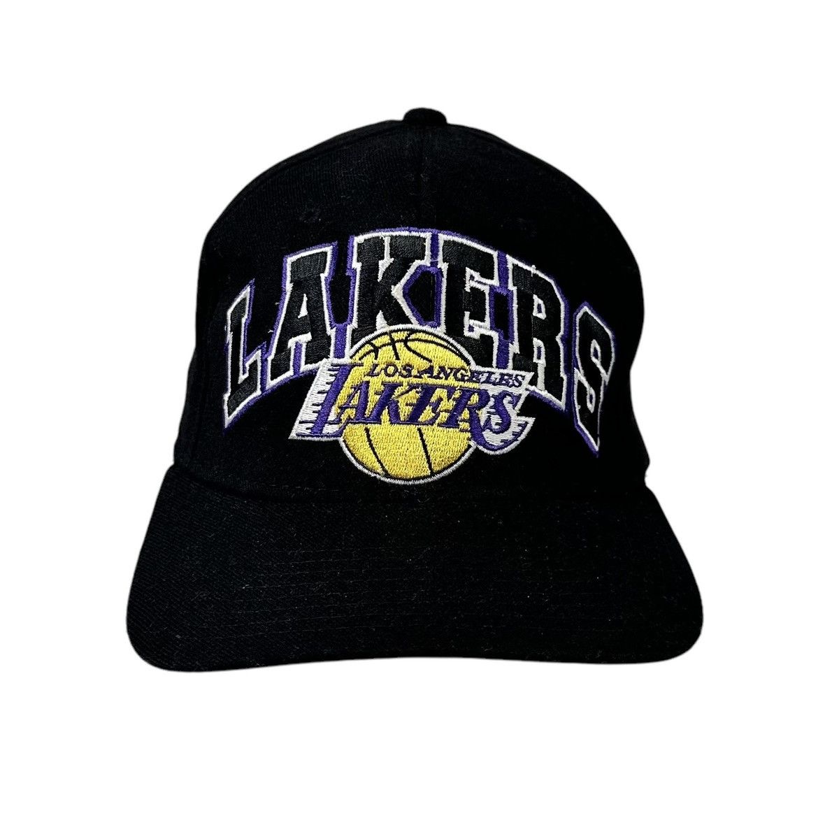 NBA × Starter × Vintage Vtg 90's Los Angeles LA Lakers Starter Wool Fitted Flex Hat Size ONE SIZE - 1 Thumbnail