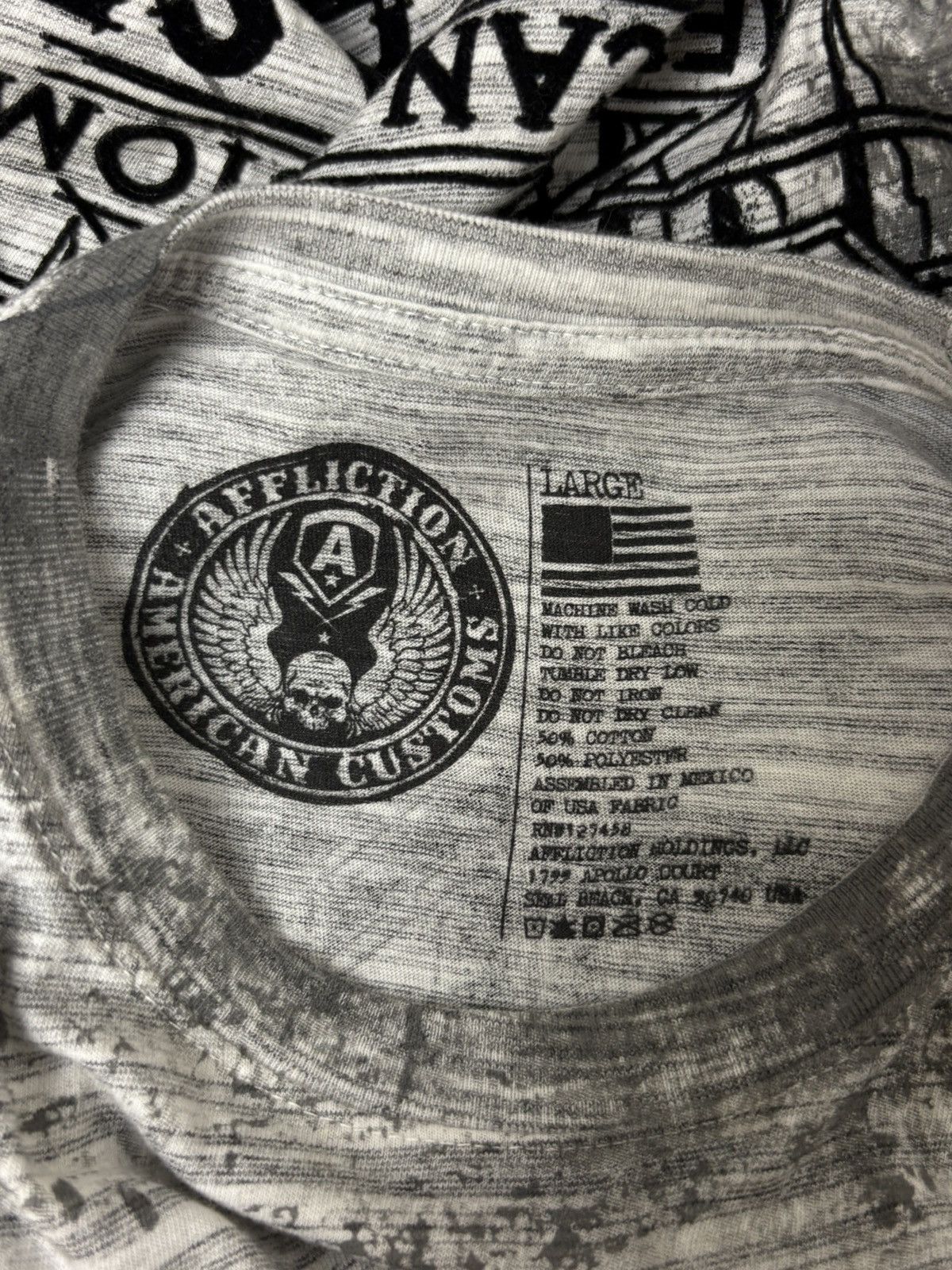 Affliction Affliction Flocked Tee Size US L / EU 52-54 / 3 - 7 Thumbnail