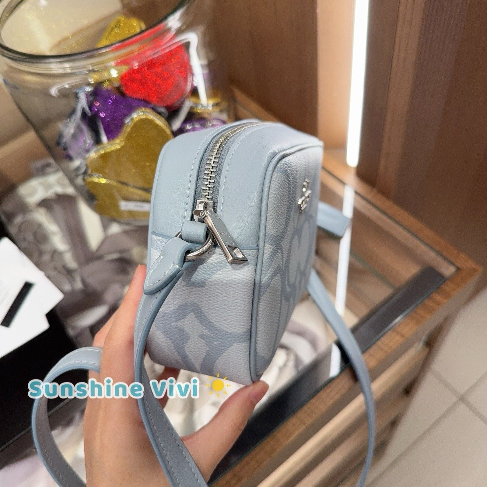 Coach NWT COACH Mini Jamie Camera Bag CBL94 Silver/Ice Blue Size ONE SIZE - 2 Thumbnail