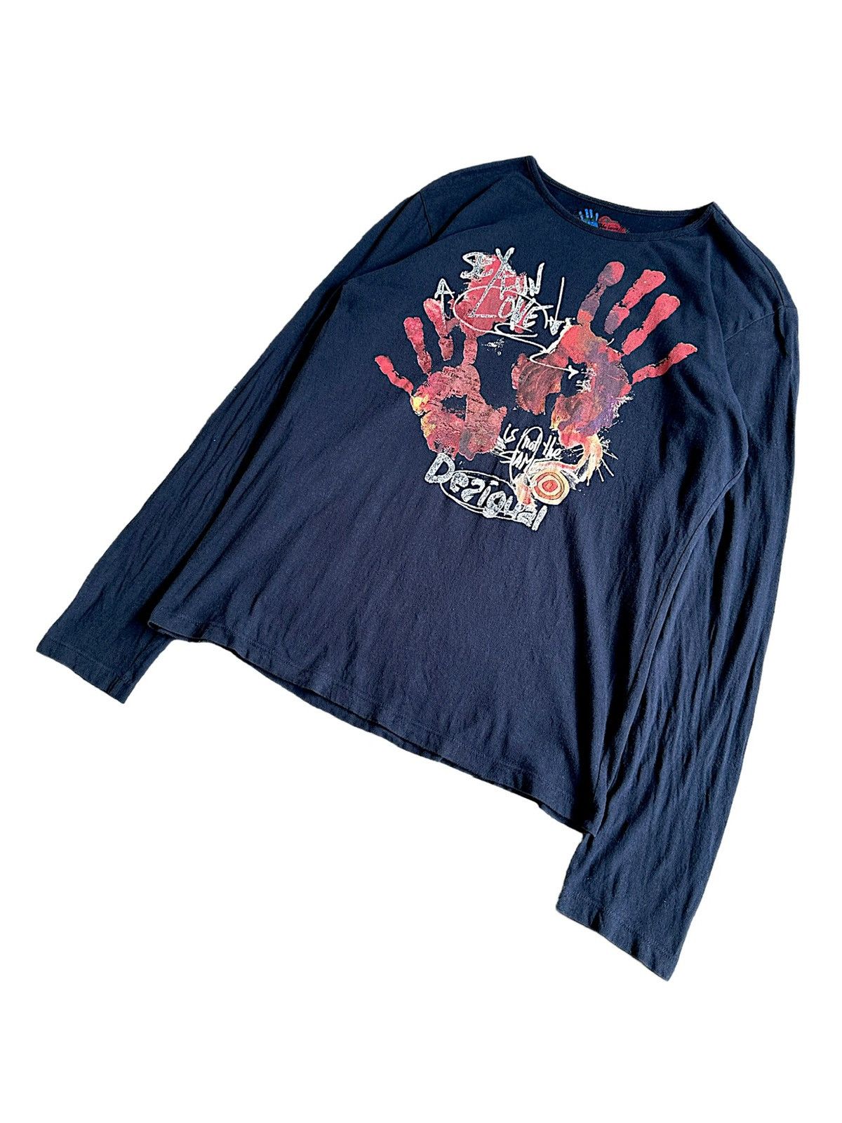 Desigual 00's Desigual '' Sex, Fun, Love'' avant-garde long sleeve Size US L / EU 52-54 / 3 - 3 Thumbnail