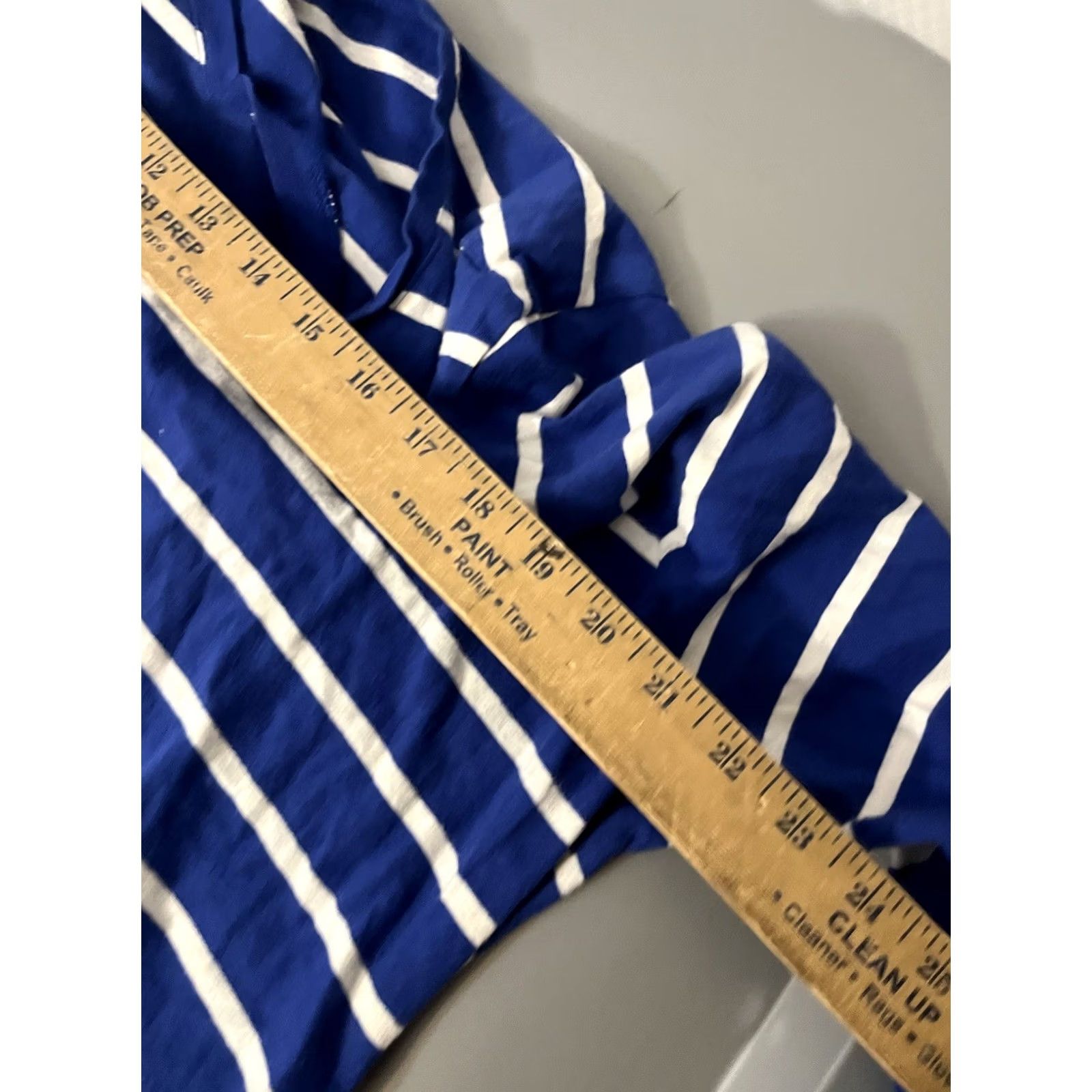 Old Navy Old Navy Womens Blue White Striped Cotton V-Neck Long Sleeve XXL Shirt Size XXL / US 16-18 / IT 52-54 - 5 Thumbnail