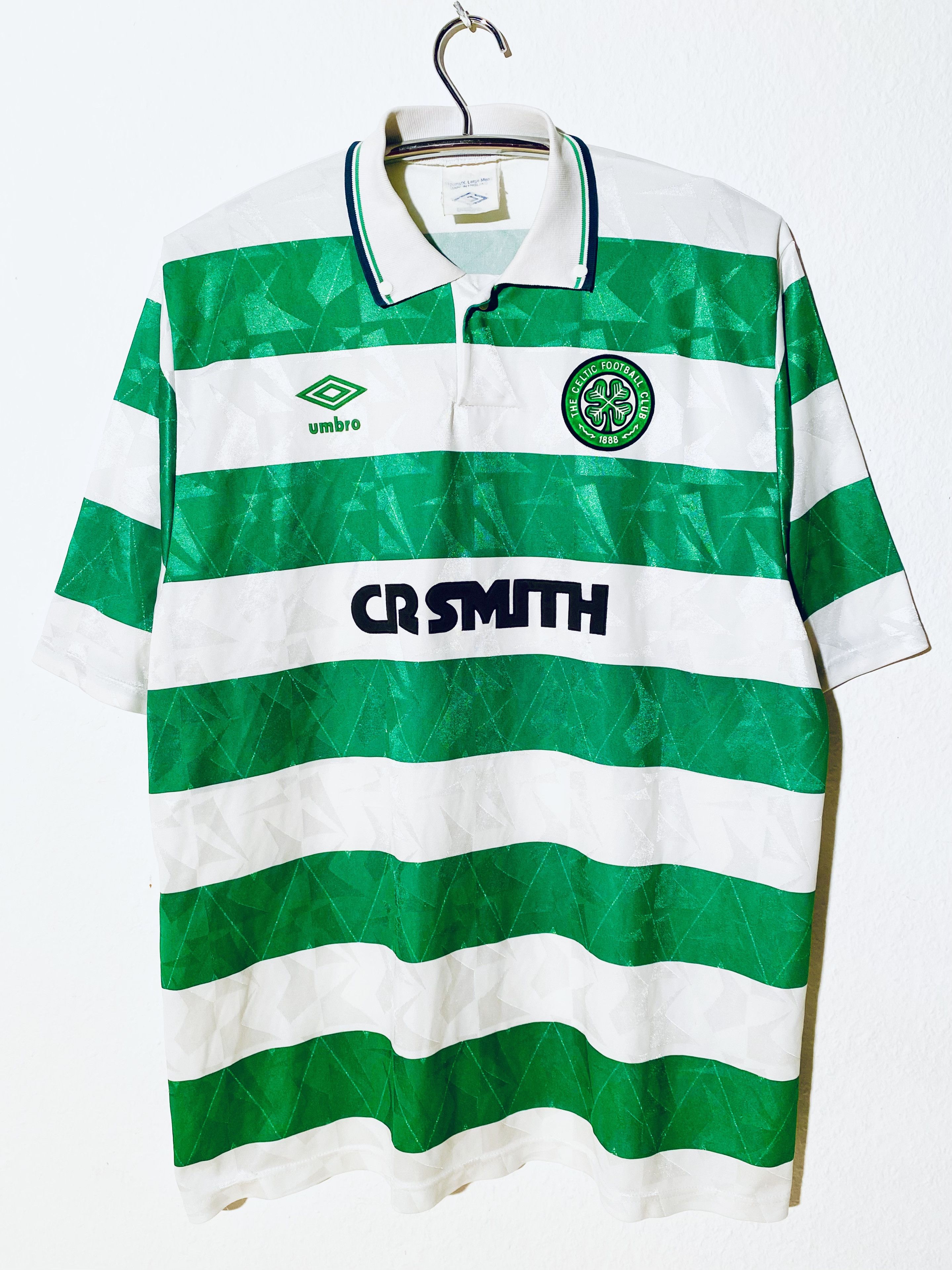 Umbro Celtic Home Jersey Shirt 1989 - 1991 Size US XL / EU 56 / 4 - 1 Thumbnail