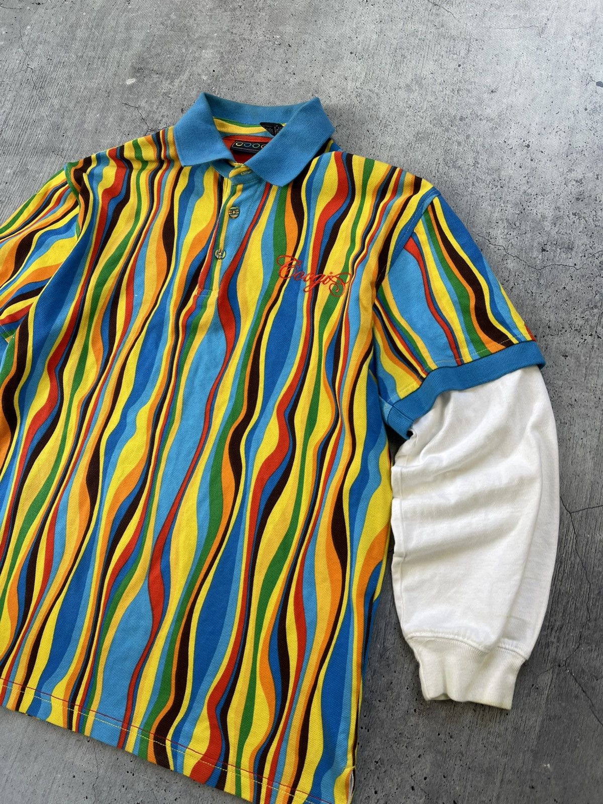Coogi Mens Coogi Polo Long Sleeve Rugby Shirt Size M Size US M / EU 48-50 / 2 - 5 Thumbnail
