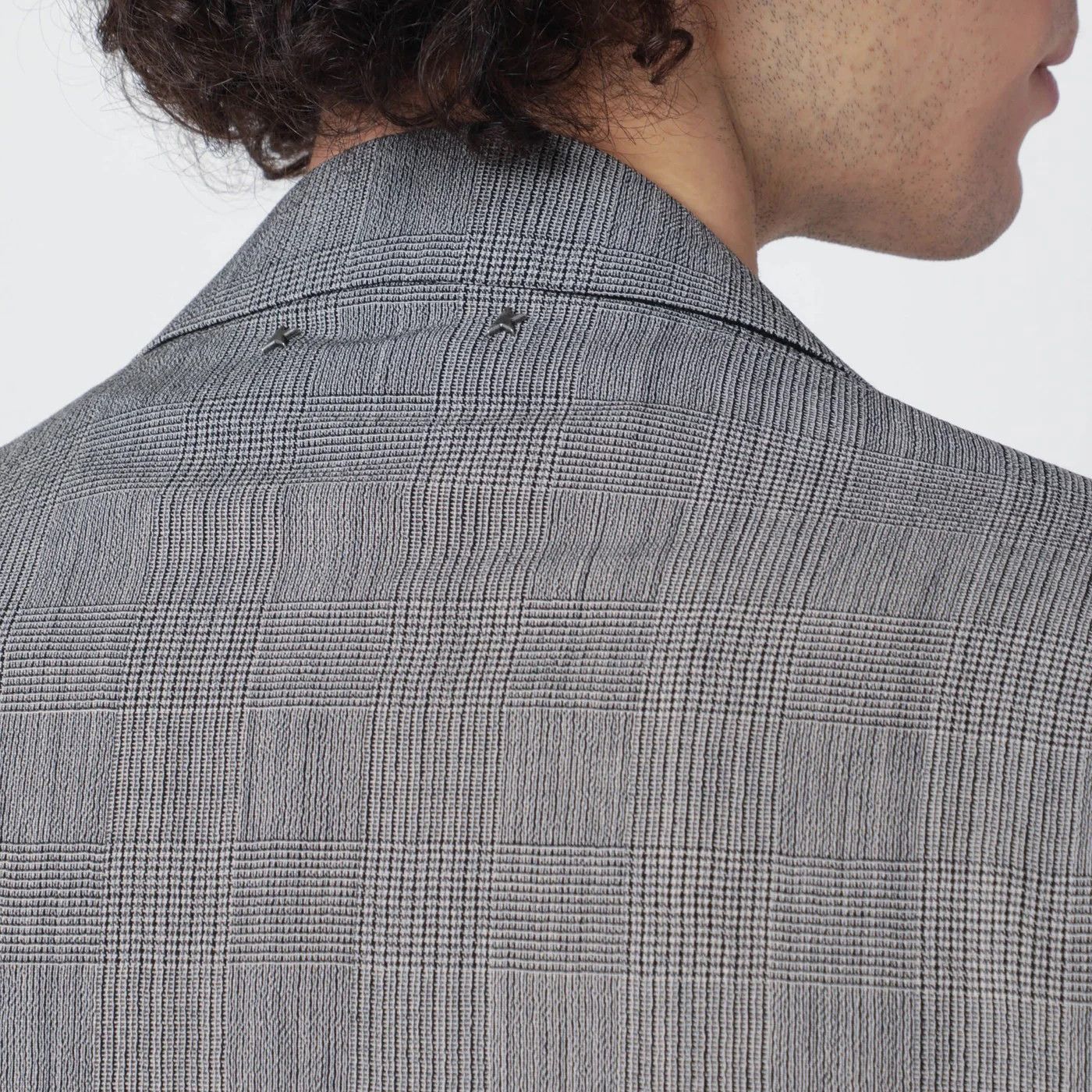 Golden Goose o1d2blof0426 Single-Breasted Prince Of Wales Jacket in Gray Size US M / EU 48-50 / 2 - 3 Thumbnail
