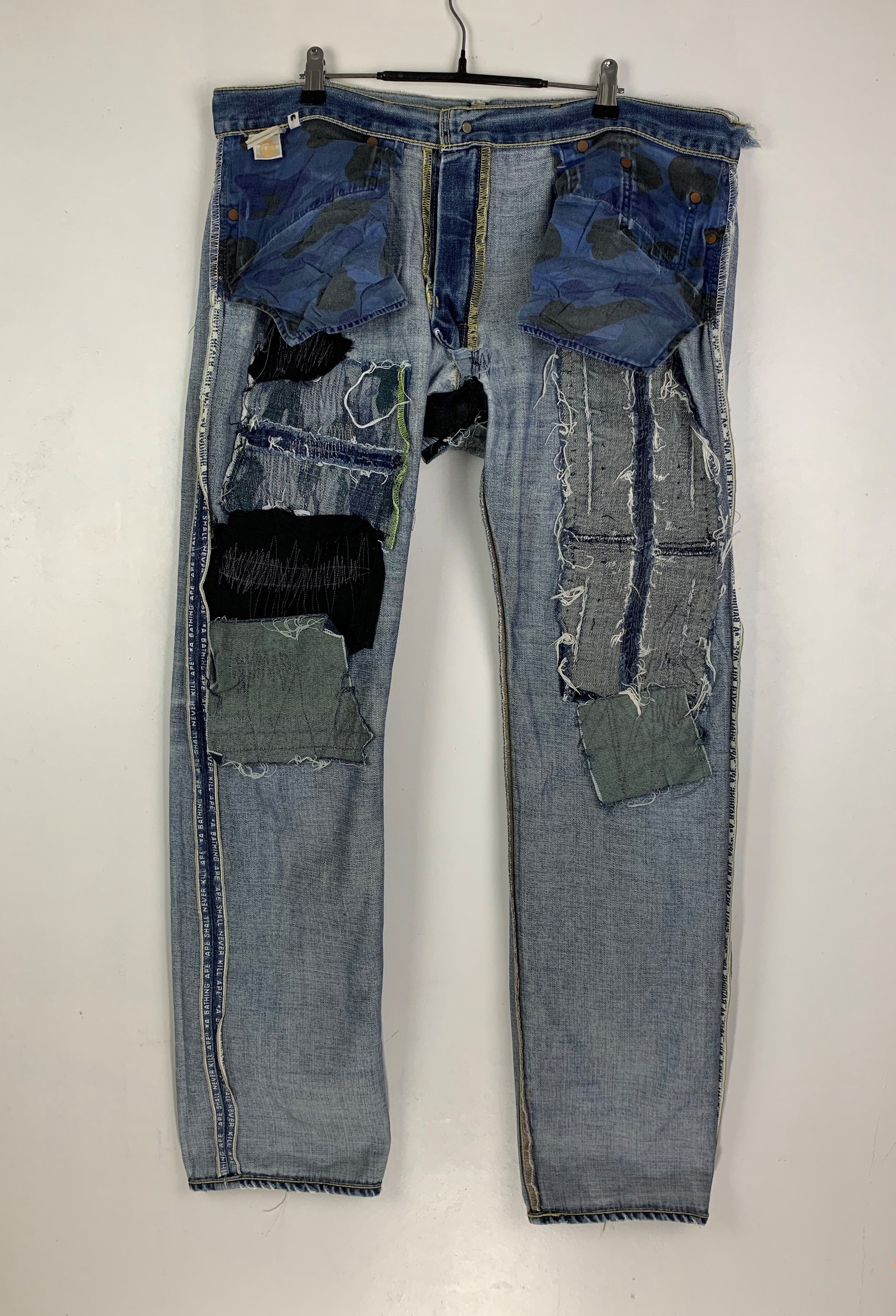 Bape OG A Bathing Ape Distressed Bape Jeans Bapesta Denim Size US 38 / EU 54 - 14 Thumbnail