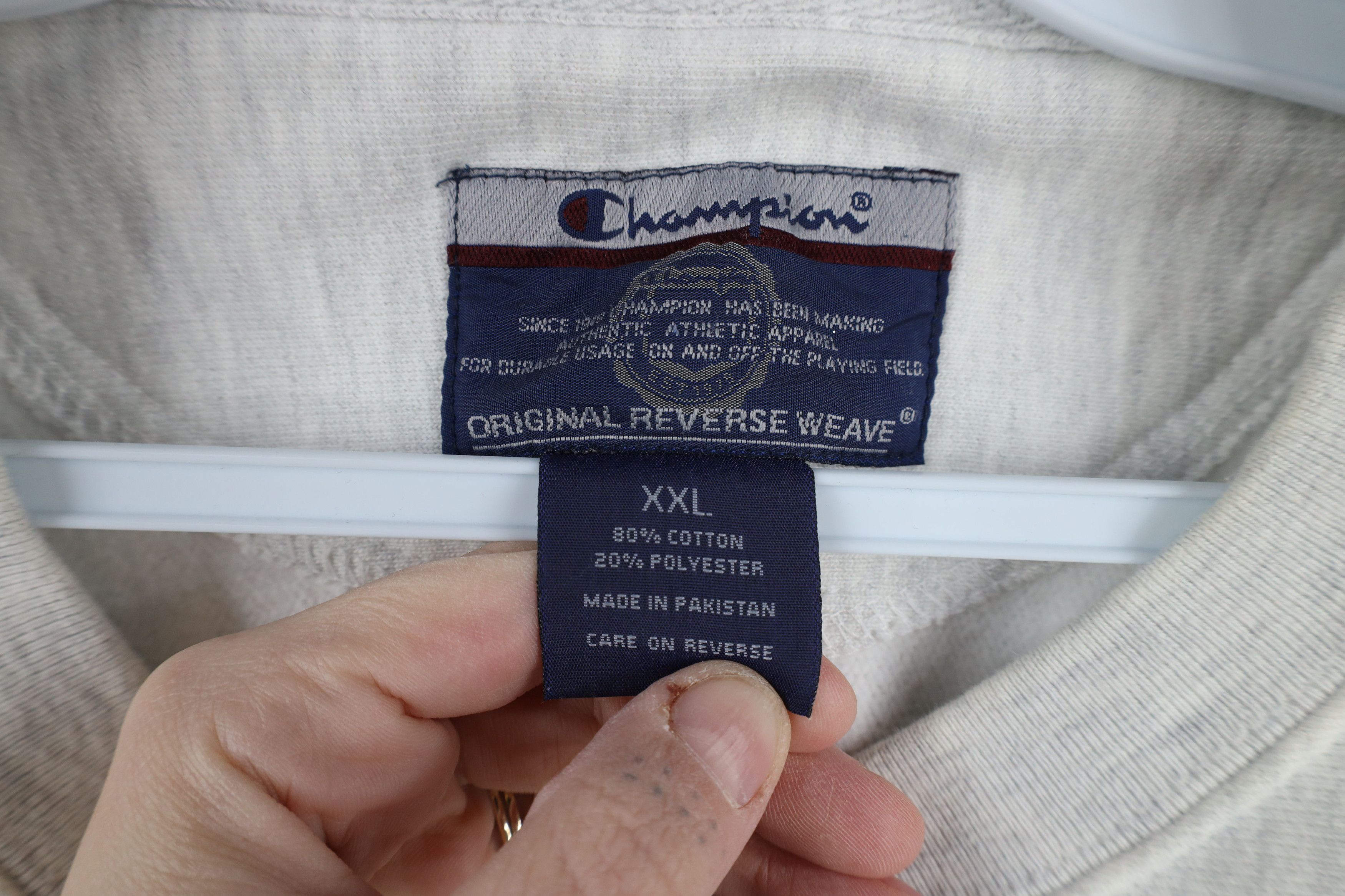 Champion × Vintage Vintage 90s Champion Reverse Weave University Sweatshirt Size US XXL / EU 58 / 5 - 9 Thumbnail