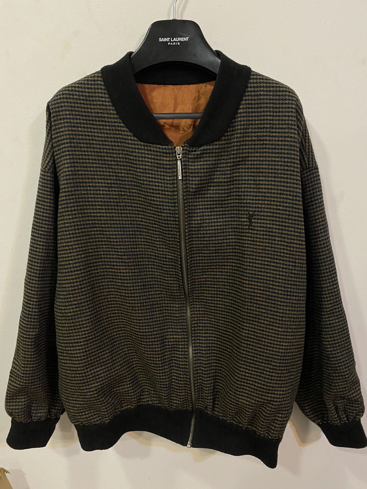 Yves Saint Laurent 90s YSL Bomber Soft Brown Jacket Size US M / EU 48-50 / 2 - 1 Thumbnail