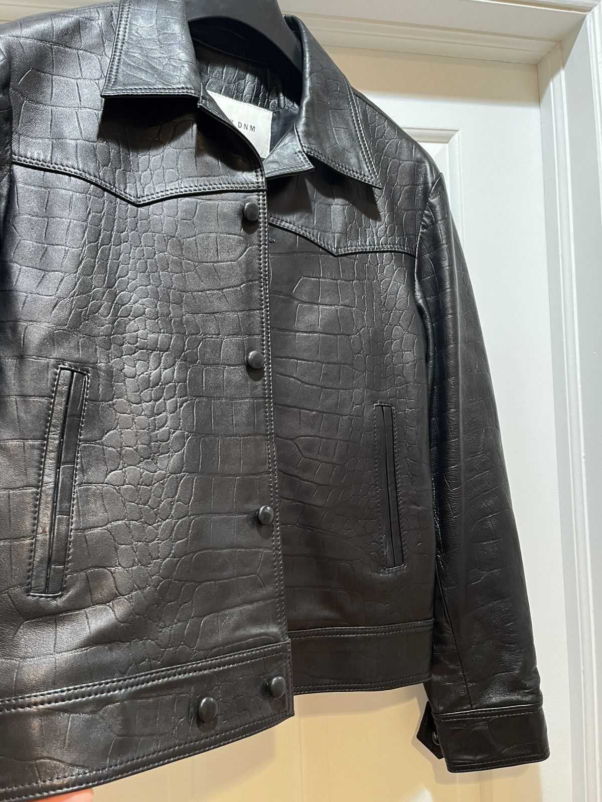 Blk Dnm Leather Jacket 71 Black Croco. Size EU 48 USA 38 Size US M / EU 48-50 / 2 - 6 Thumbnail