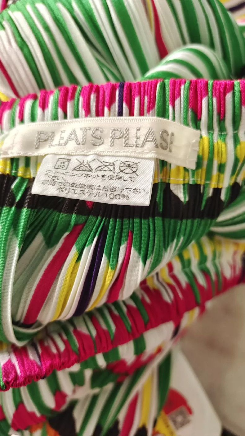 Issey Miyake Issey Miyake size:3 Emerald green vintage crayon striped s Size 22" - 4 Thumbnail