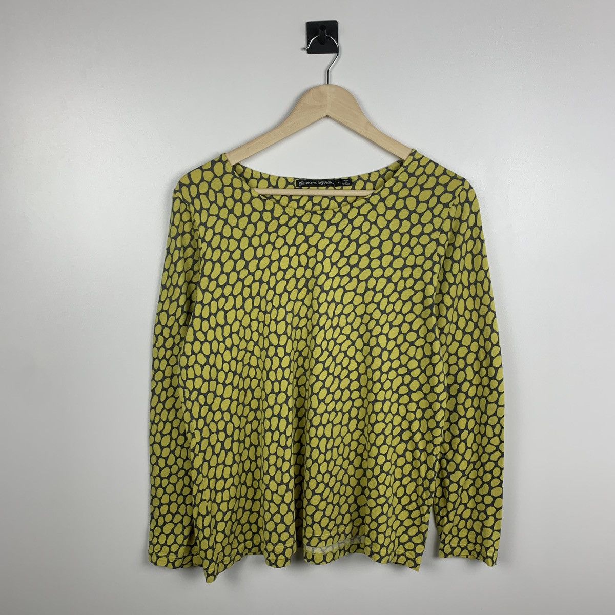 Gudrun Sjoden Gudrun Sjoden Polka Dot Long Sleeve Top Size M Yellow Y2K Size M / US 6-8 / IT 42-44 - 1 Thumbnail